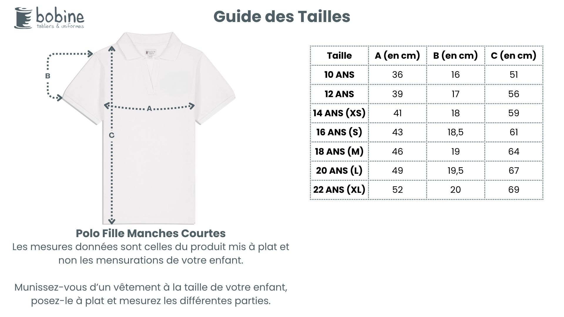 Guide des tailles