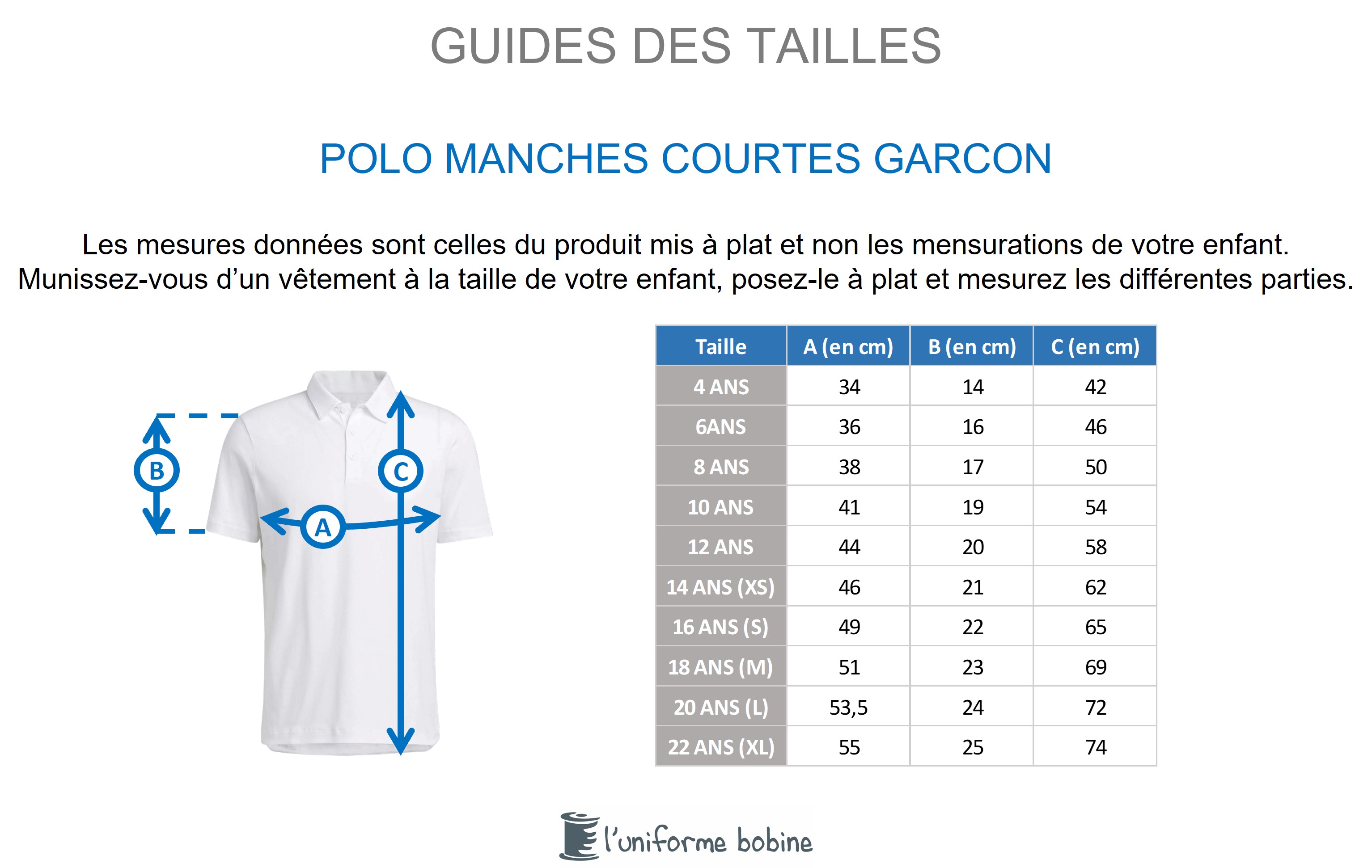 Guide des tailles