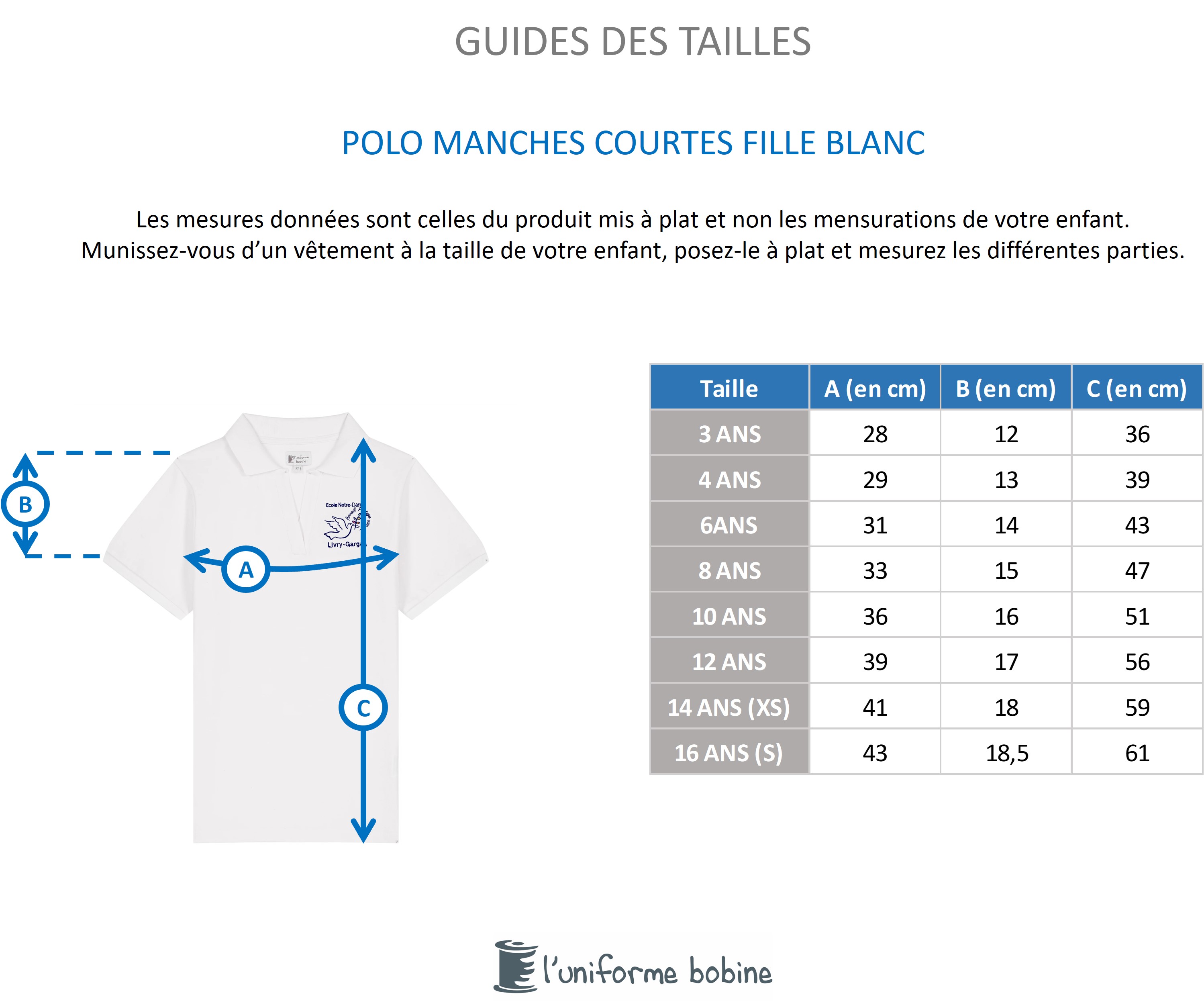 Guide des tailles
