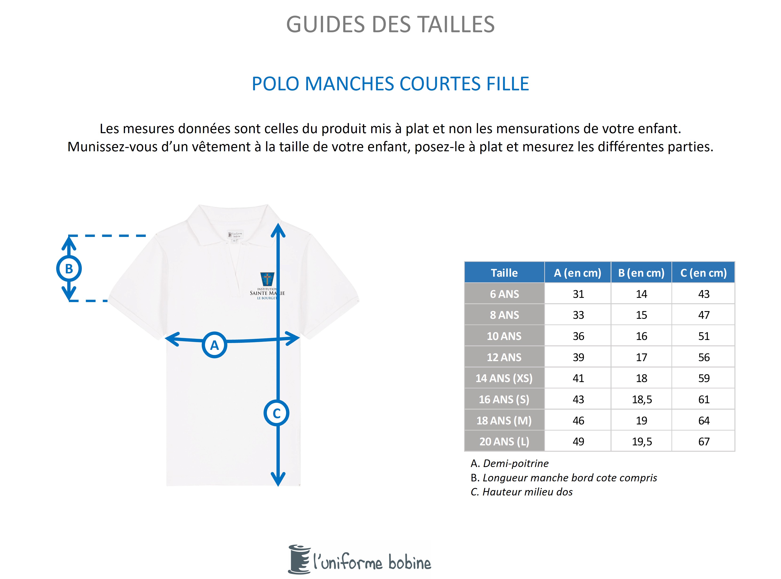 Guide des tailles