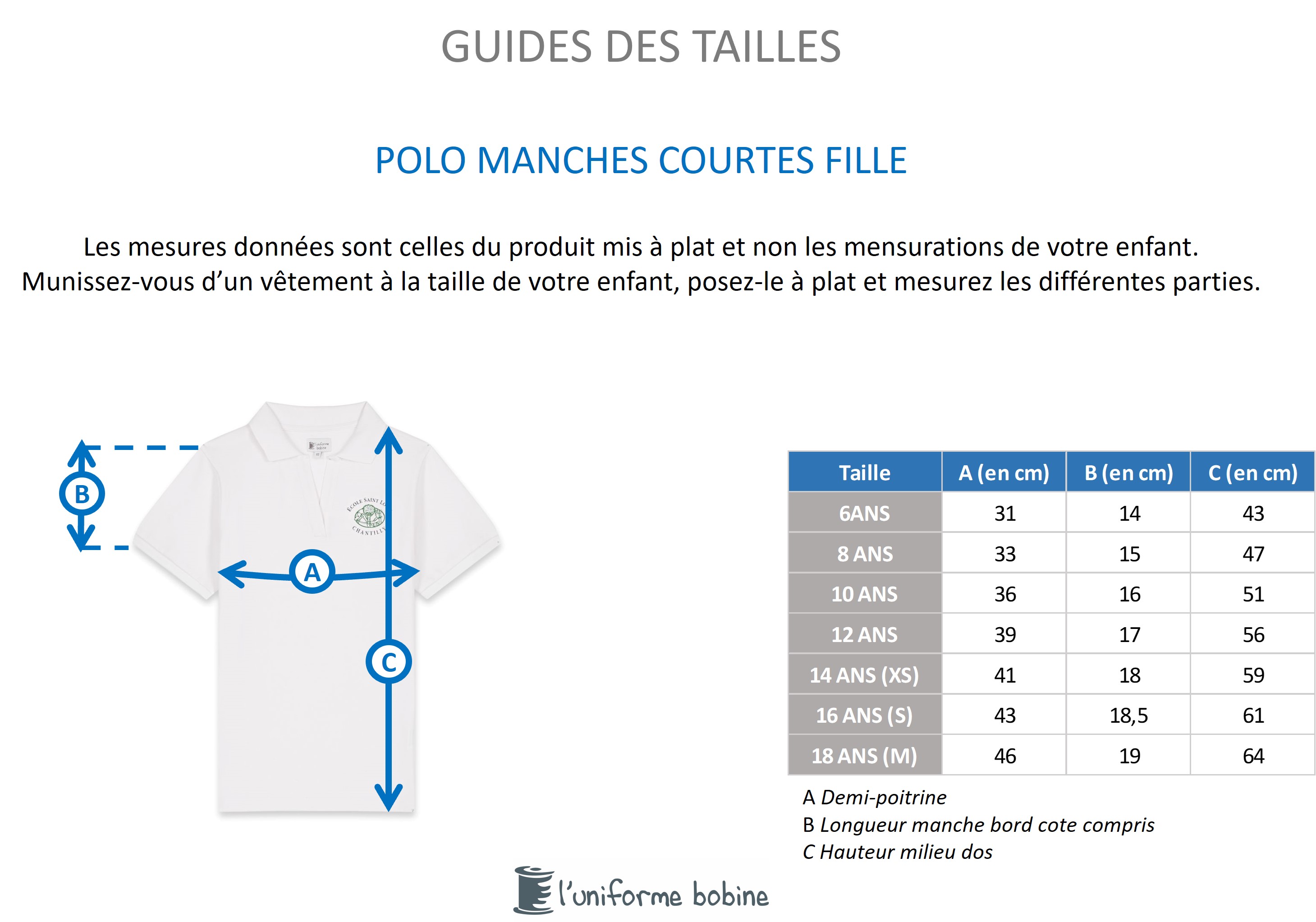 Guide des tailles