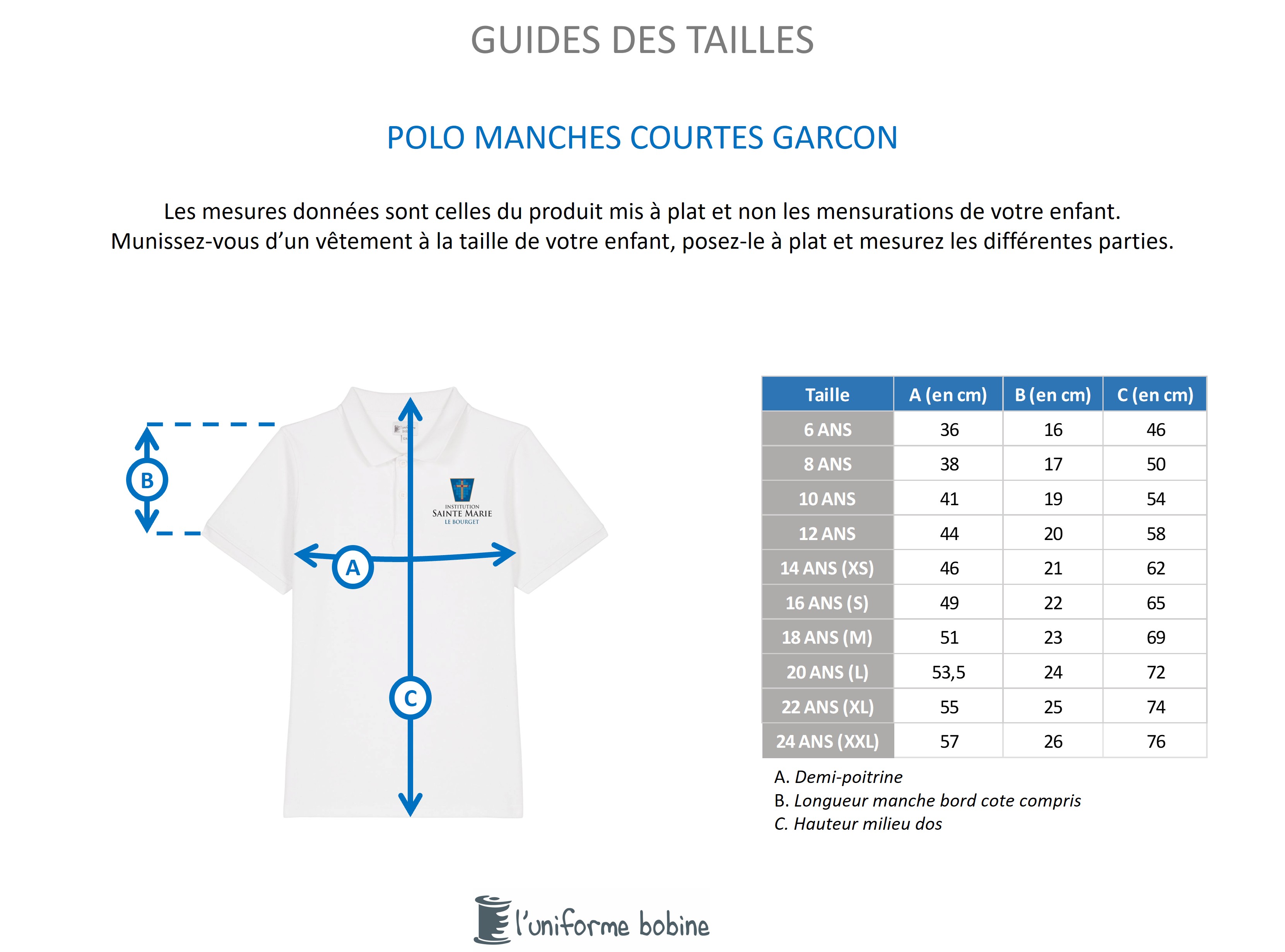 Guide des tailles