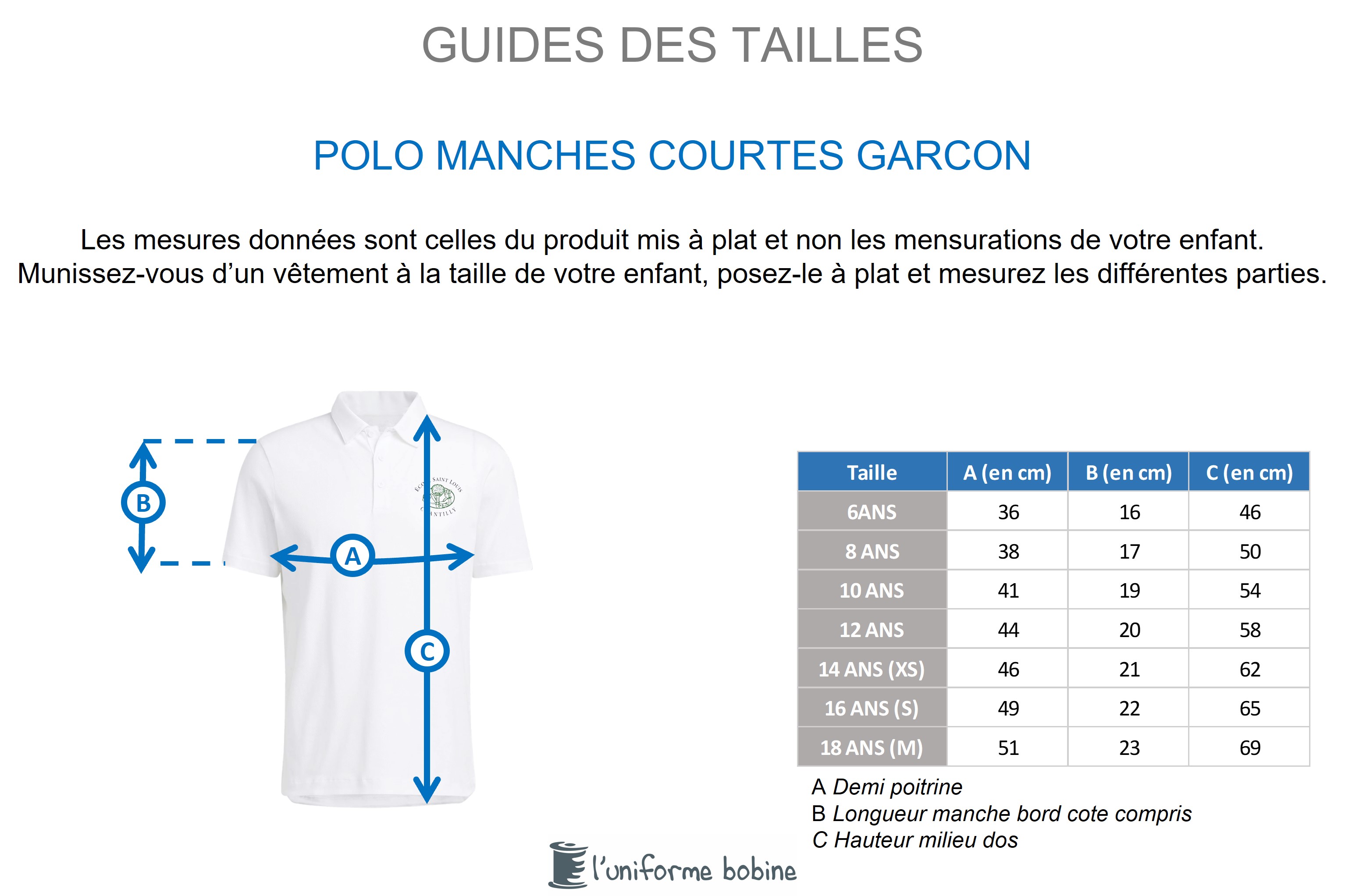 Guide des tailles