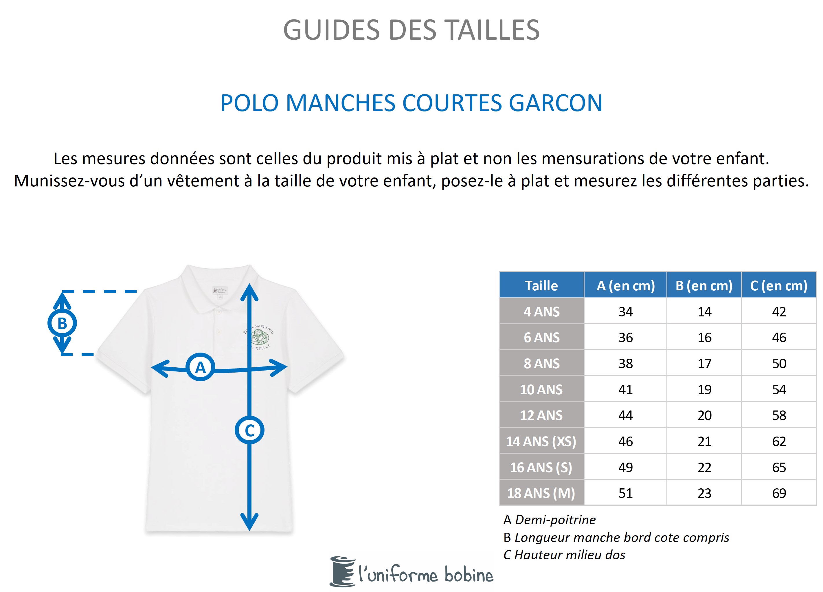 Guide des tailles
