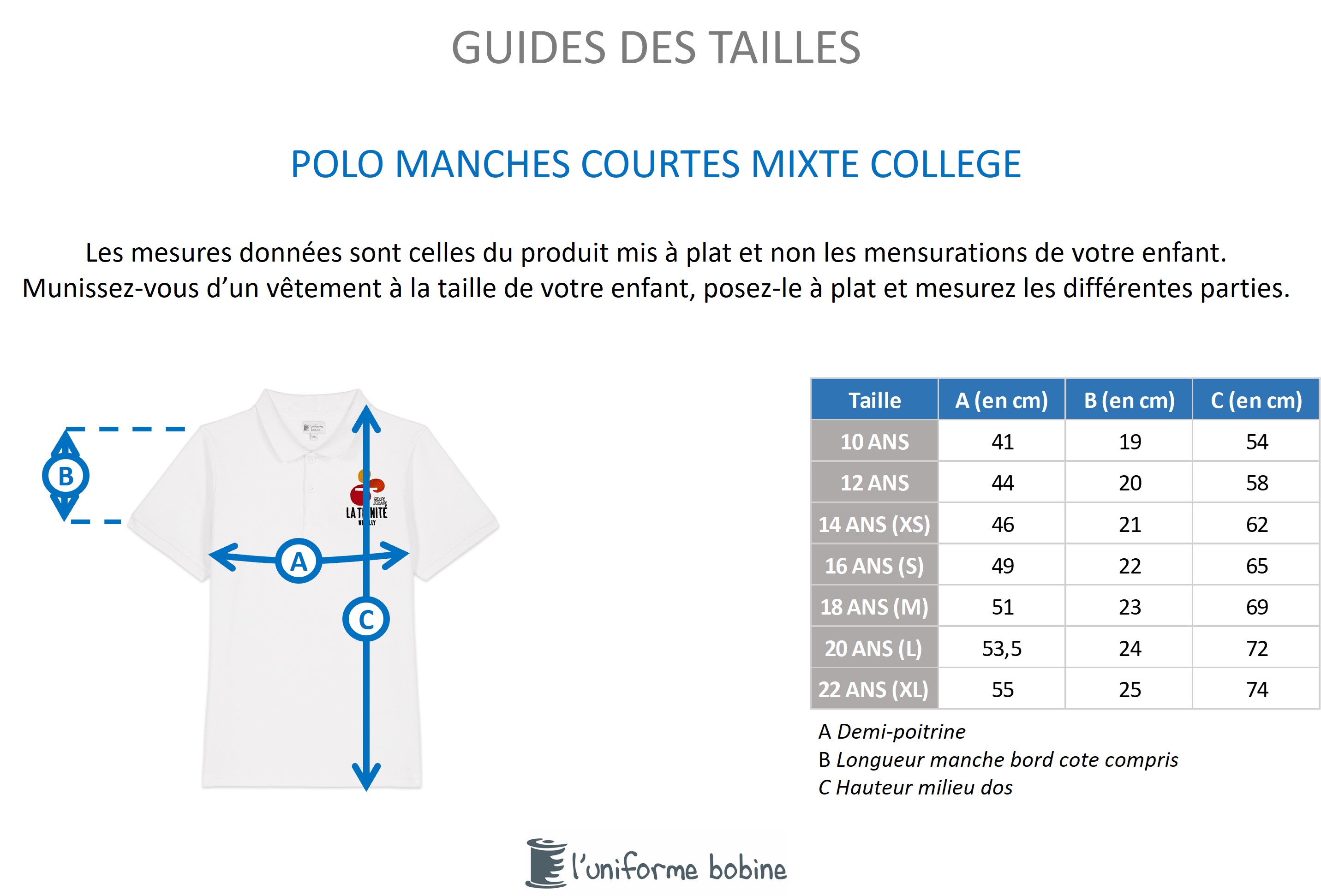 Guide des tailles