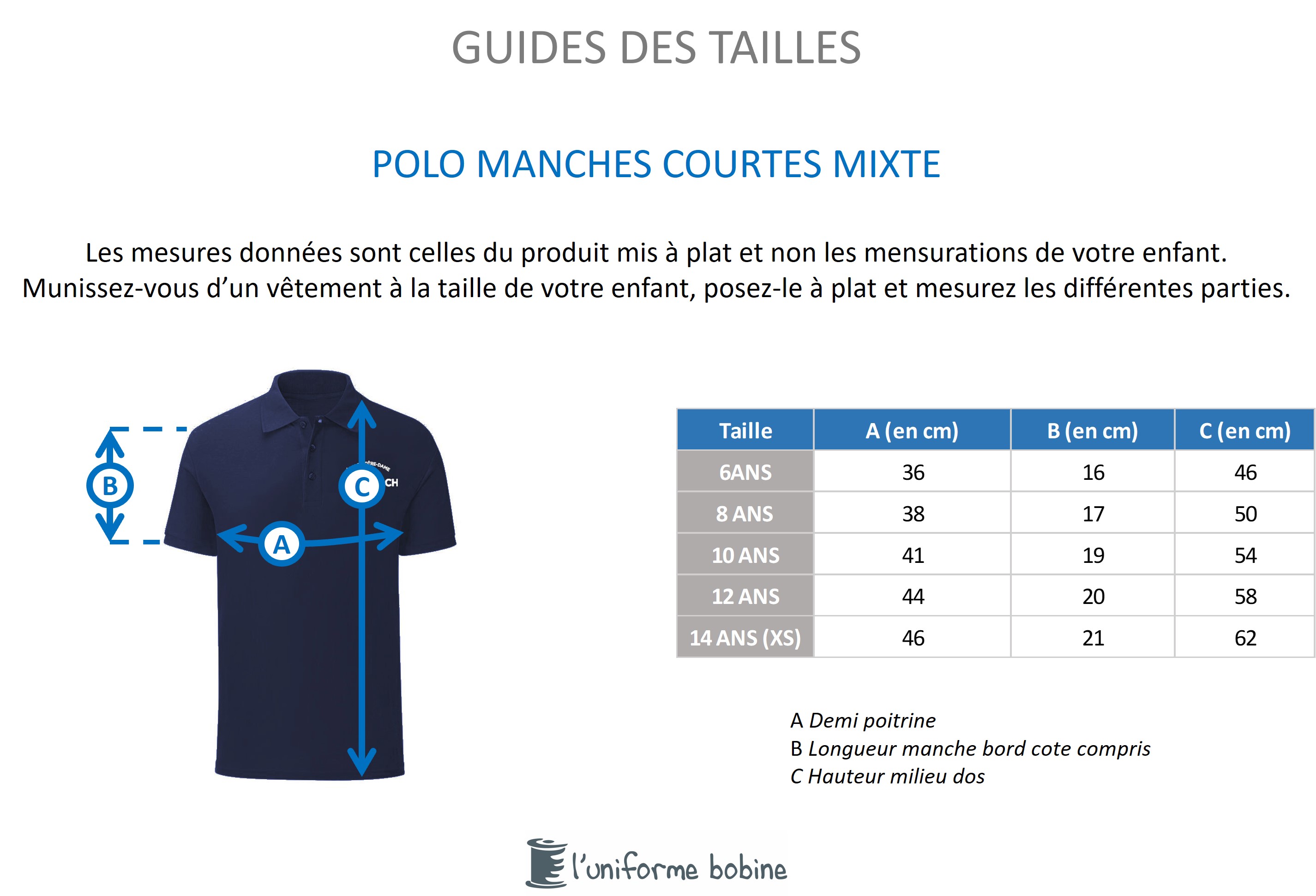 Guide des tailles