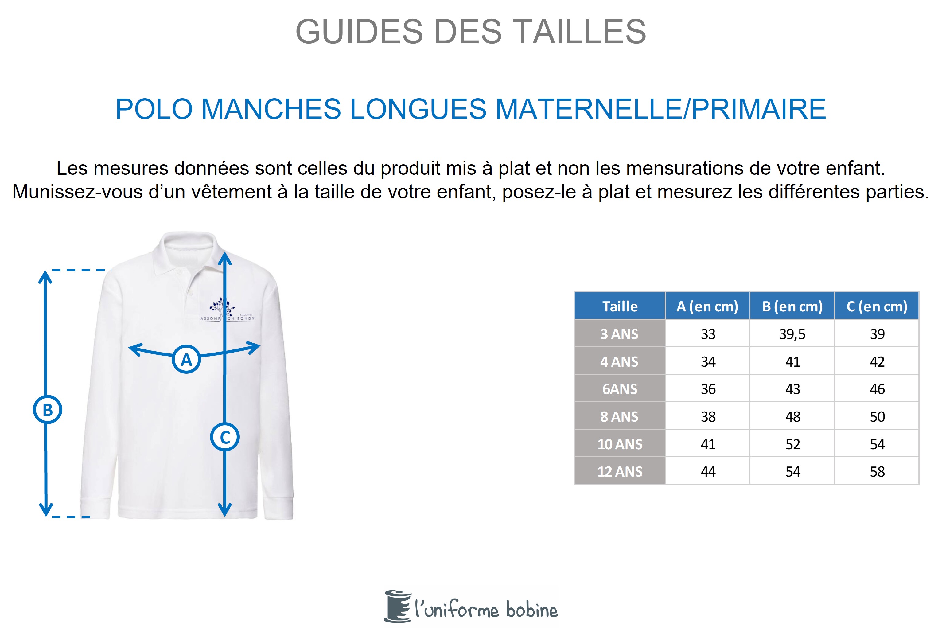 Guide des tailles