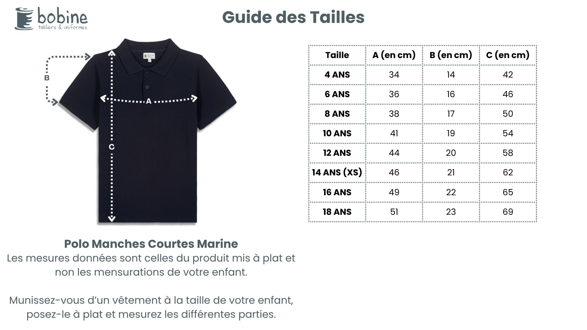 Guide des tailles