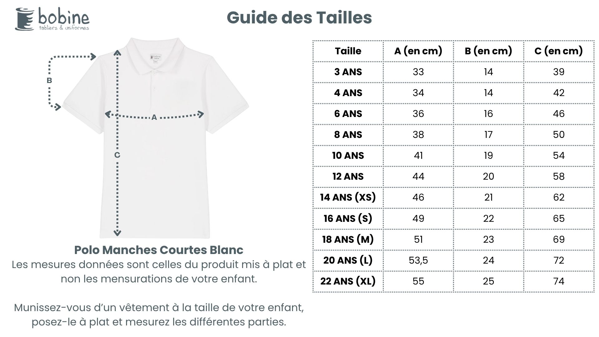 Guide des tailles
