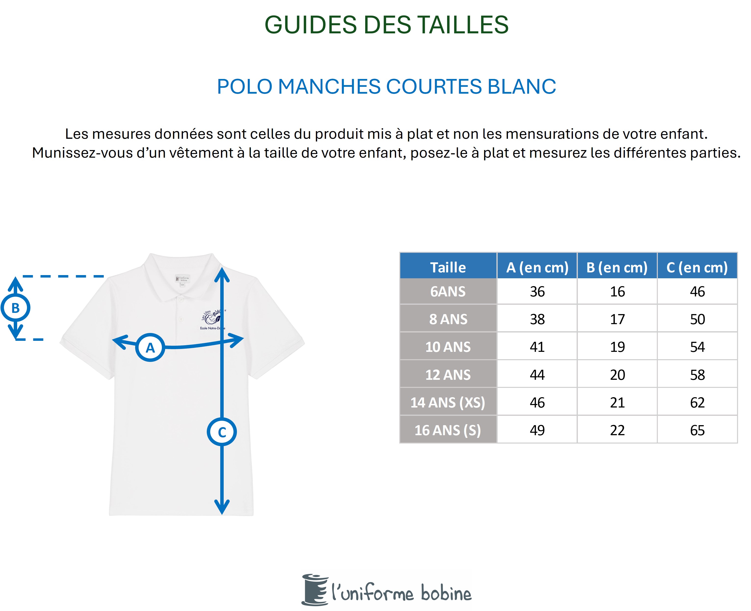 Guide des tailles