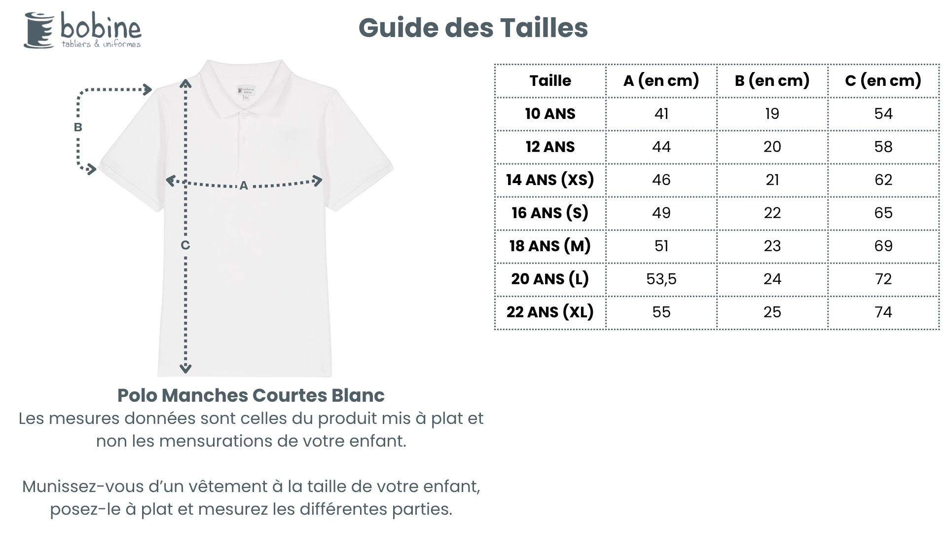 Guide des tailles