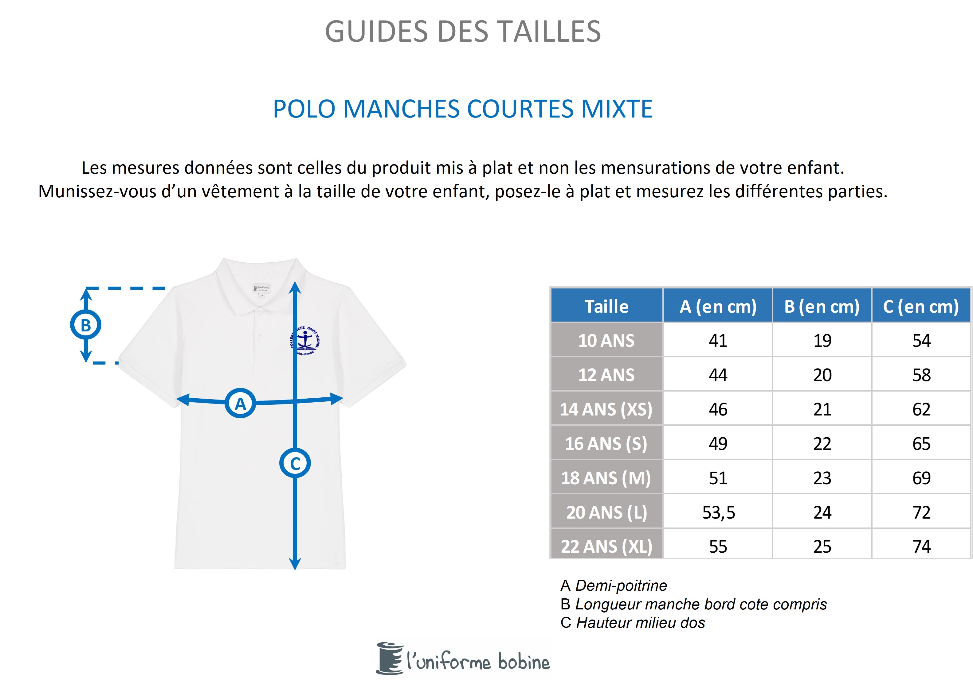 Guide des tailles