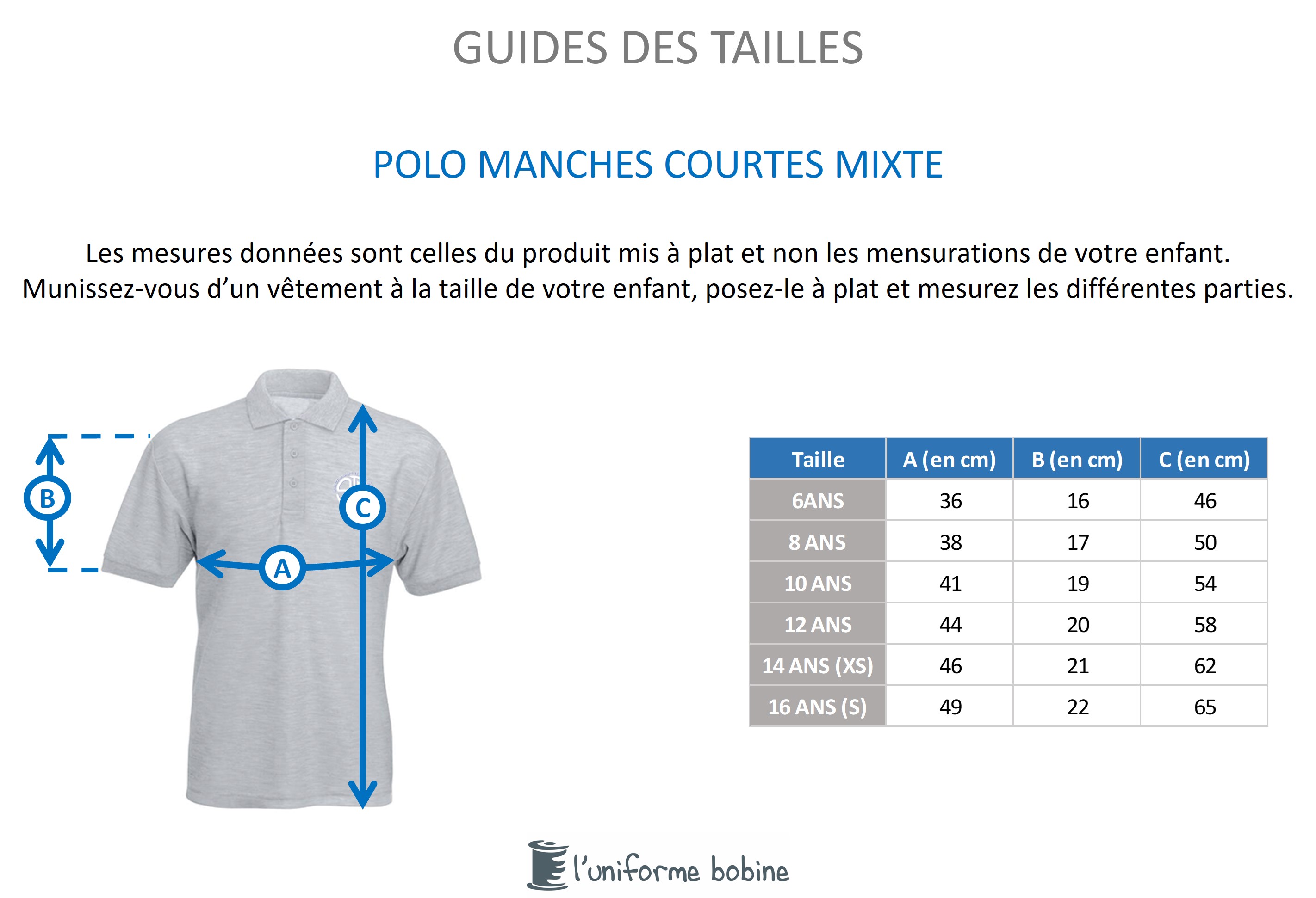Guide des tailles