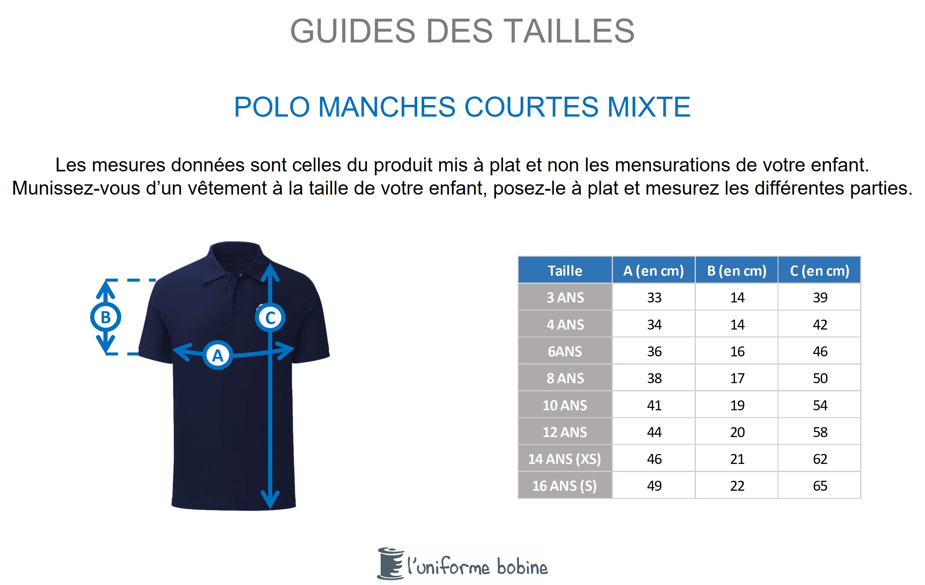 Guide des tailles