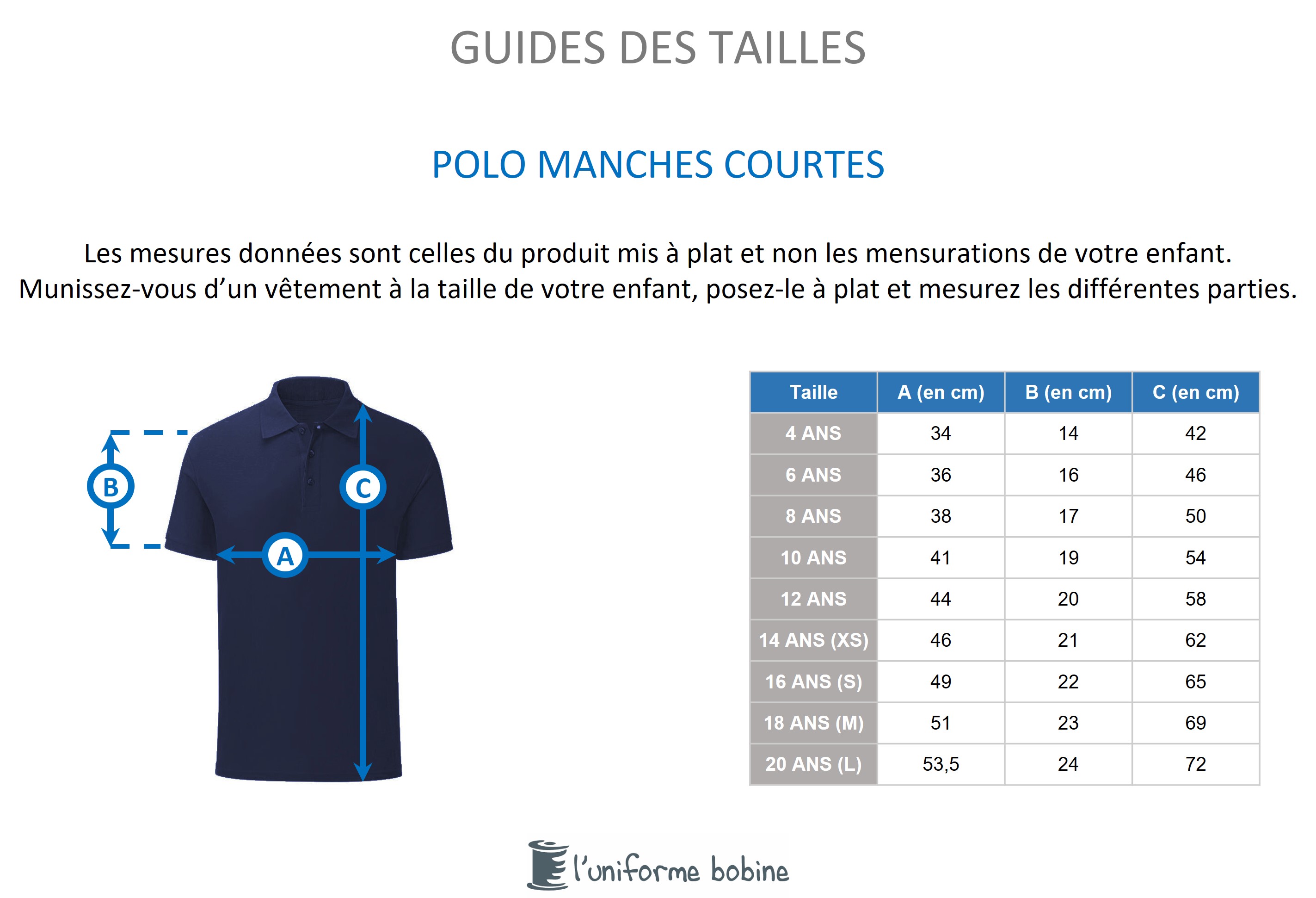 Guide des tailles