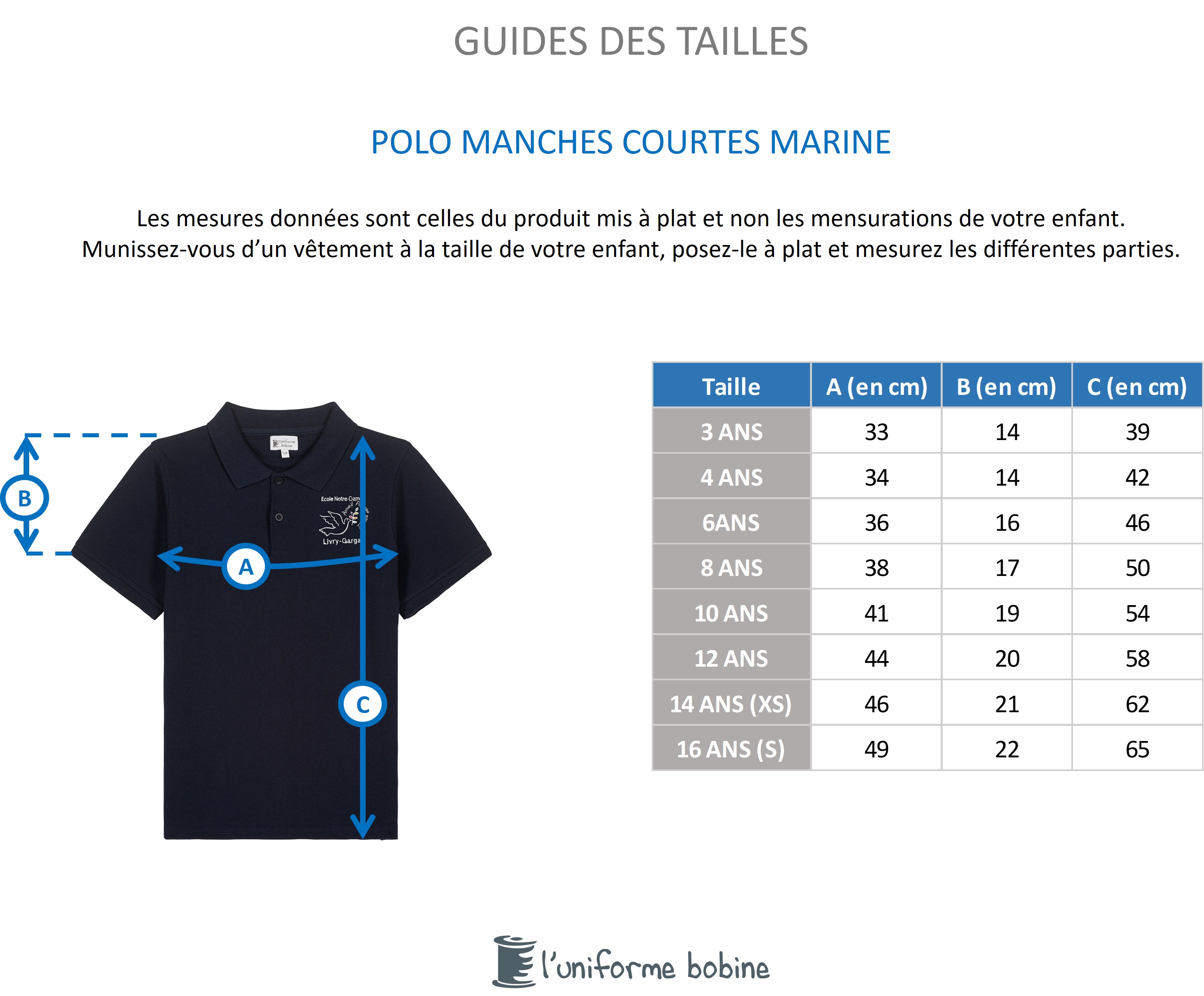 Guide des tailles