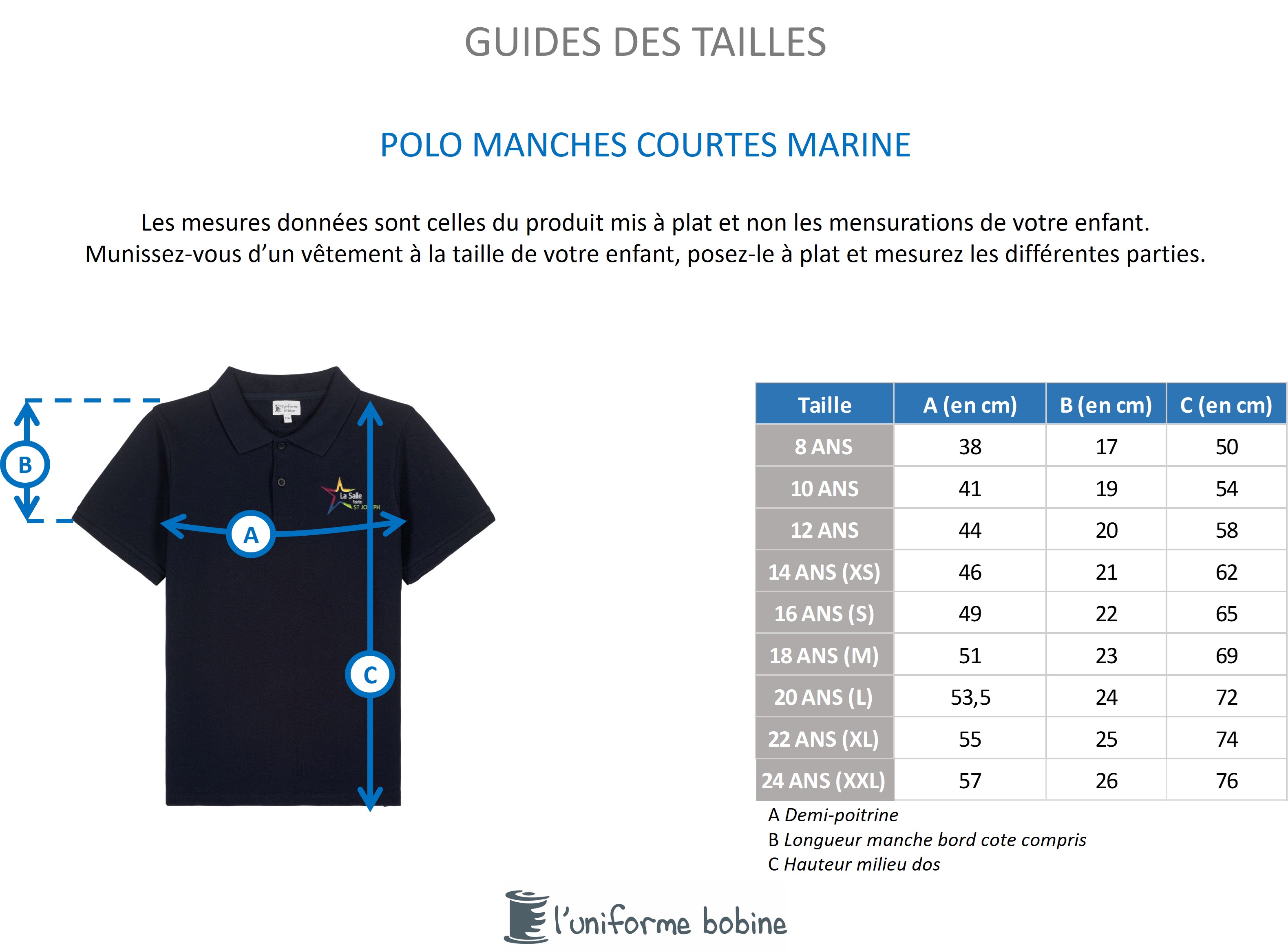 Guide des tailles