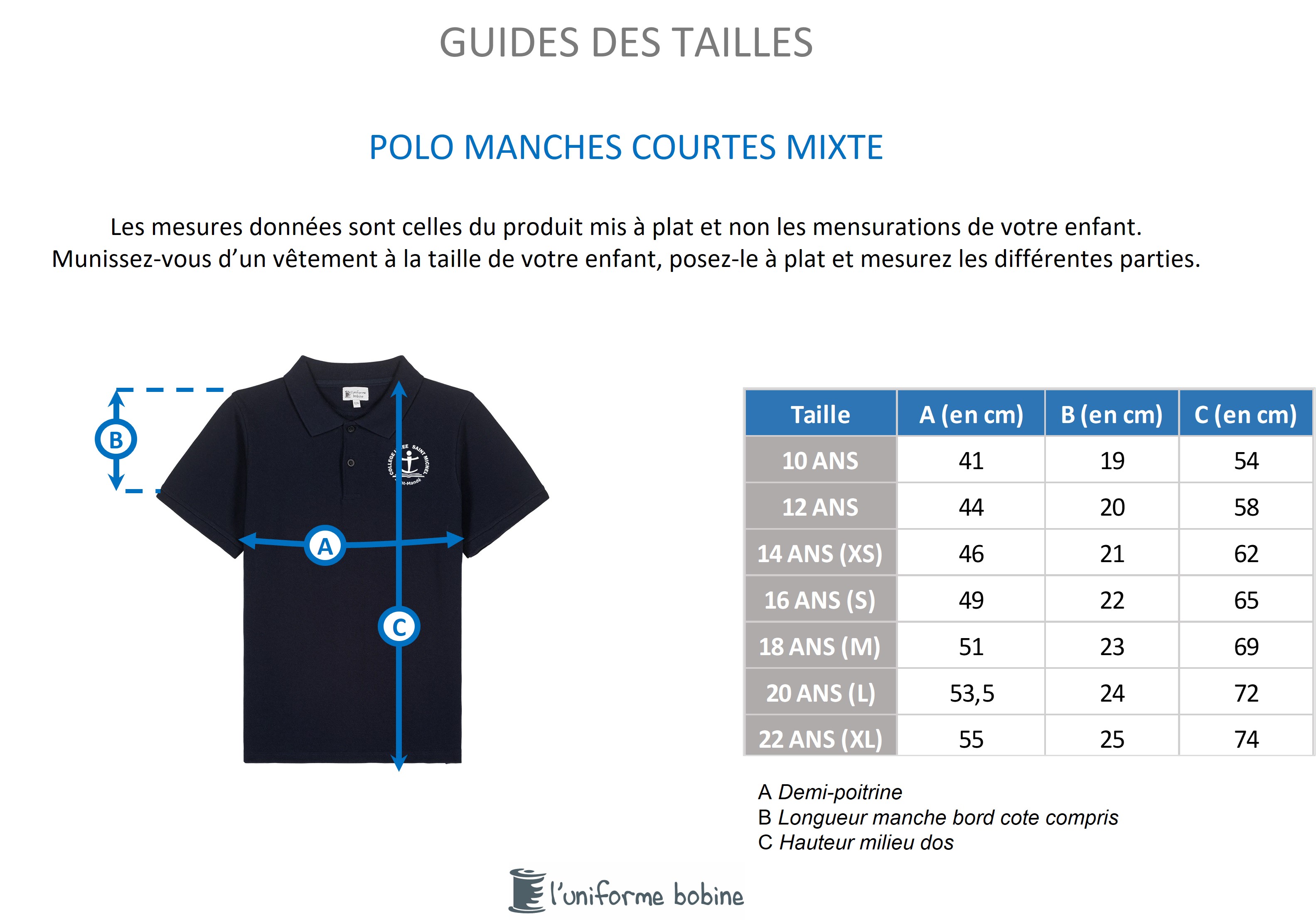 Guide des tailles