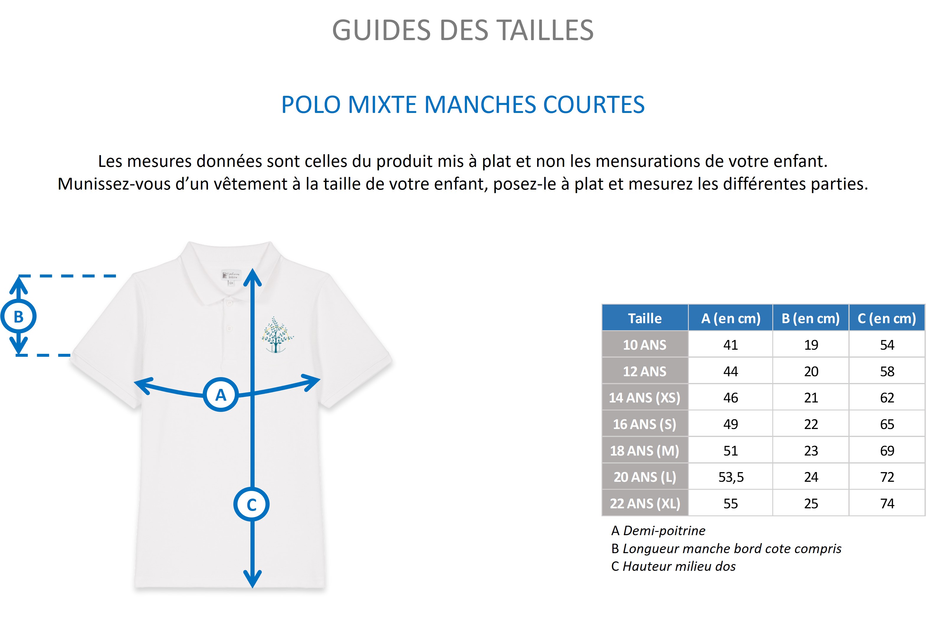 Guide des tailles