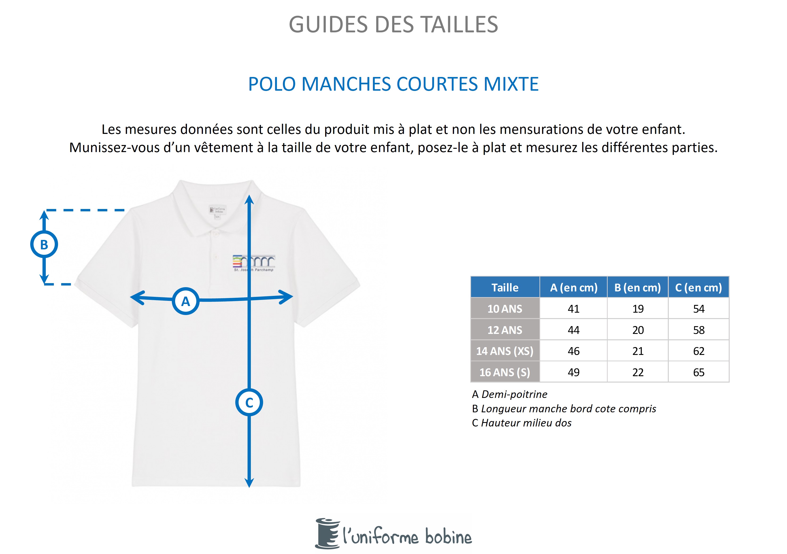 Guide des tailles