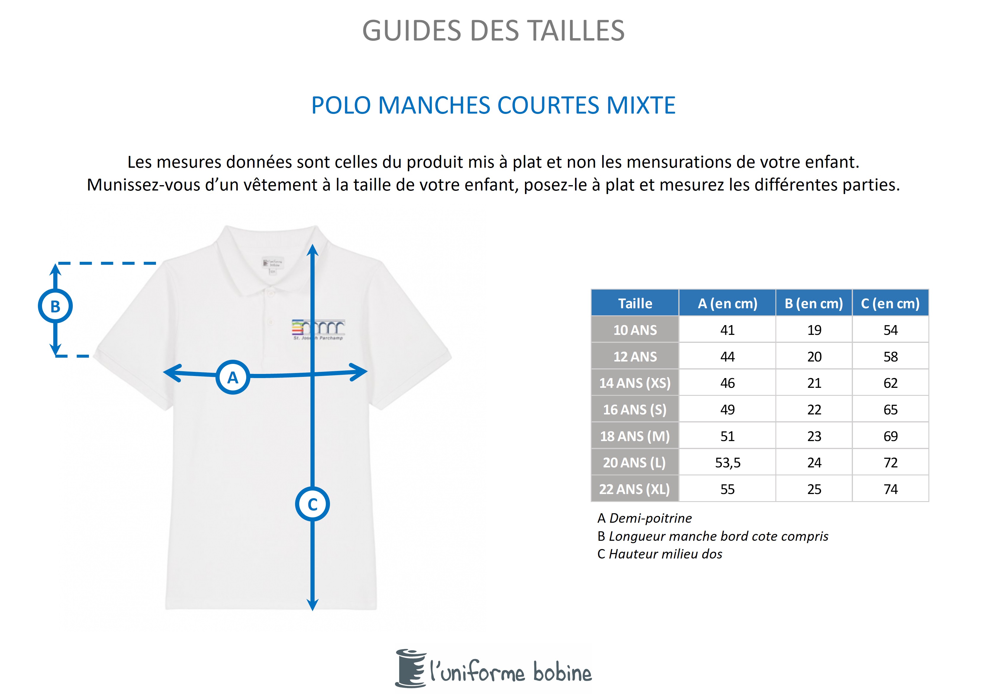 Guide des tailles