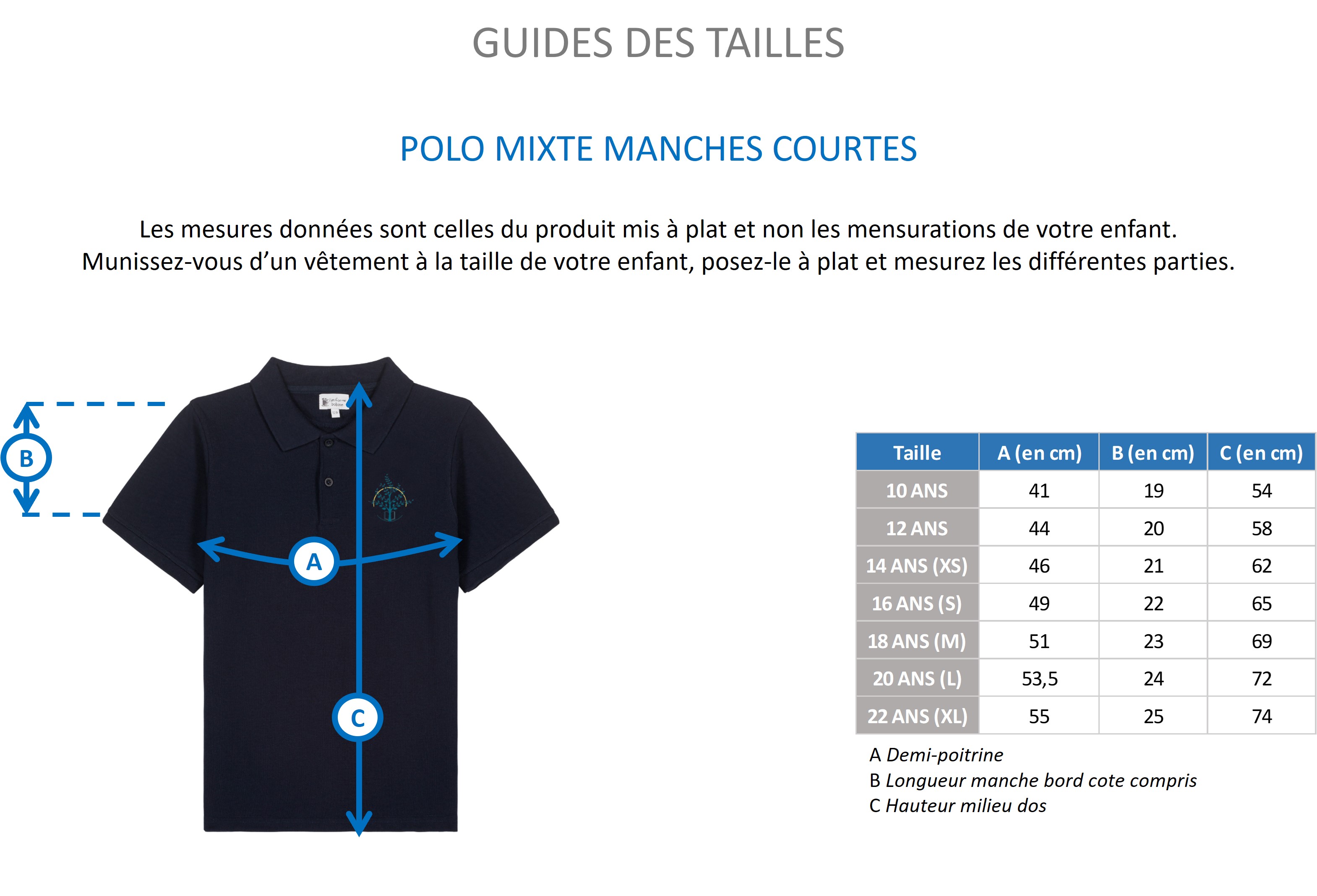 Guide des tailles