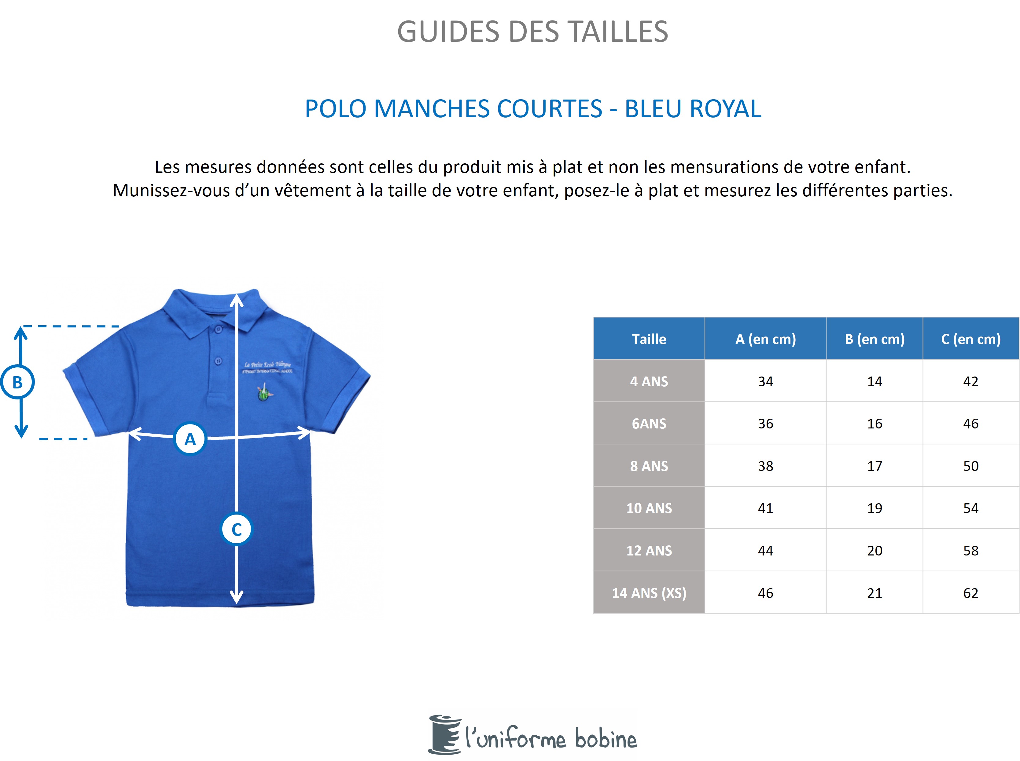 Guide des tailles