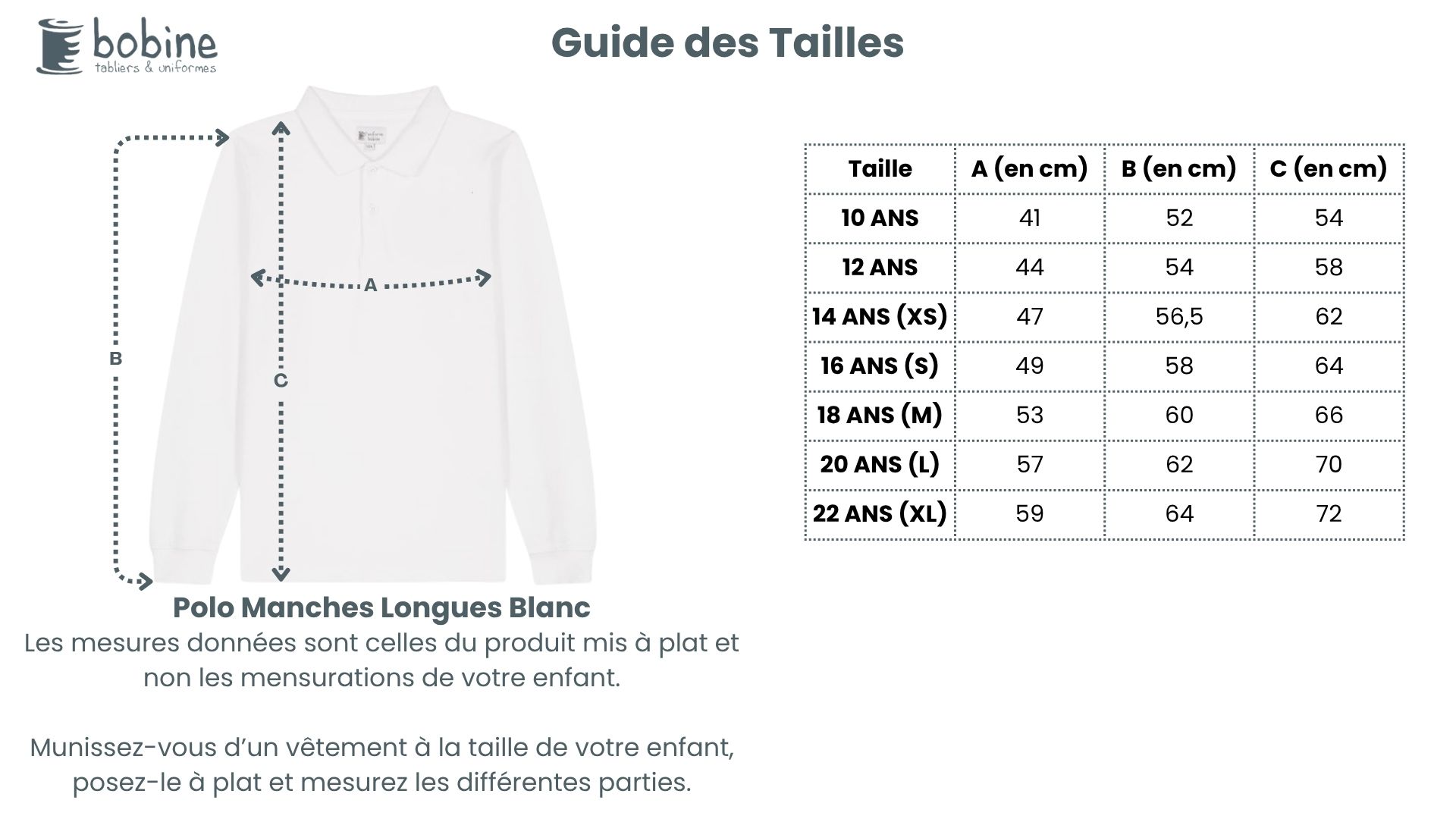 Guide des tailles