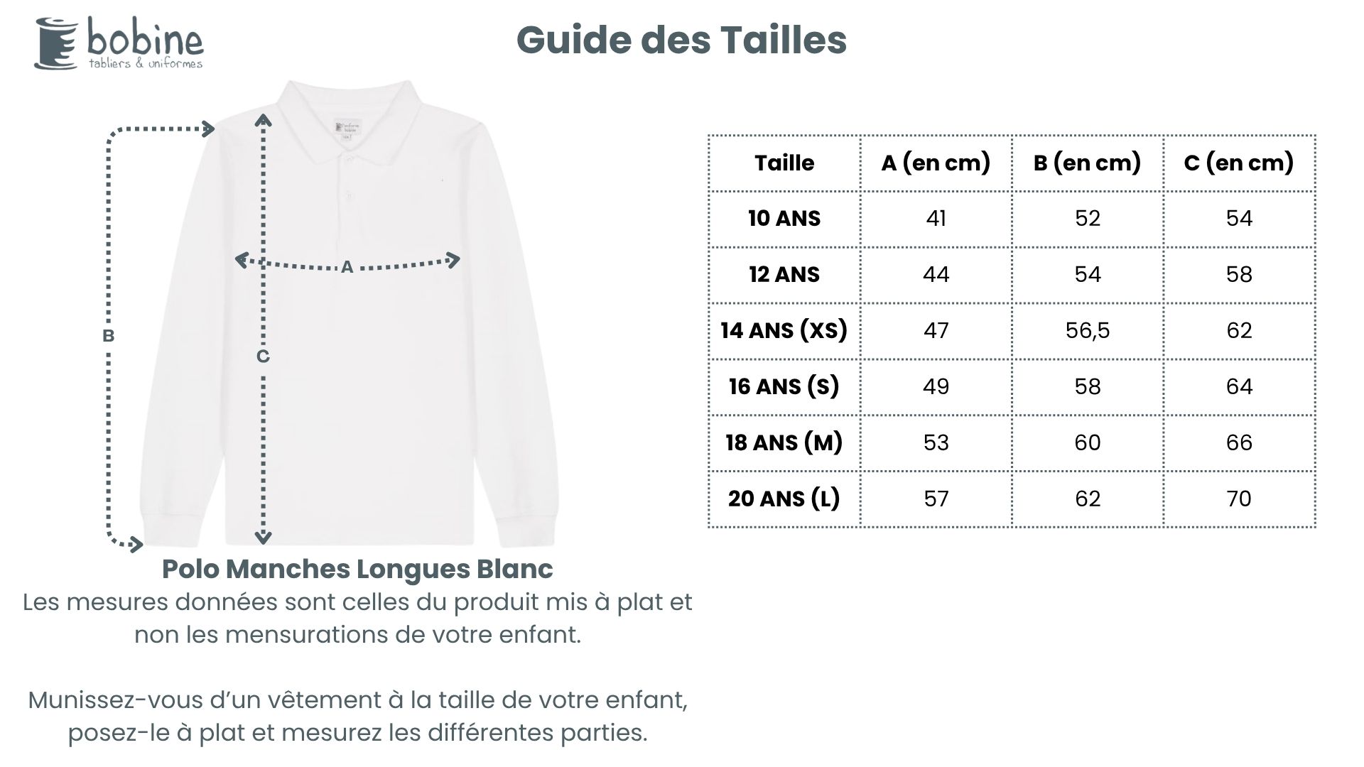 Guide des tailles