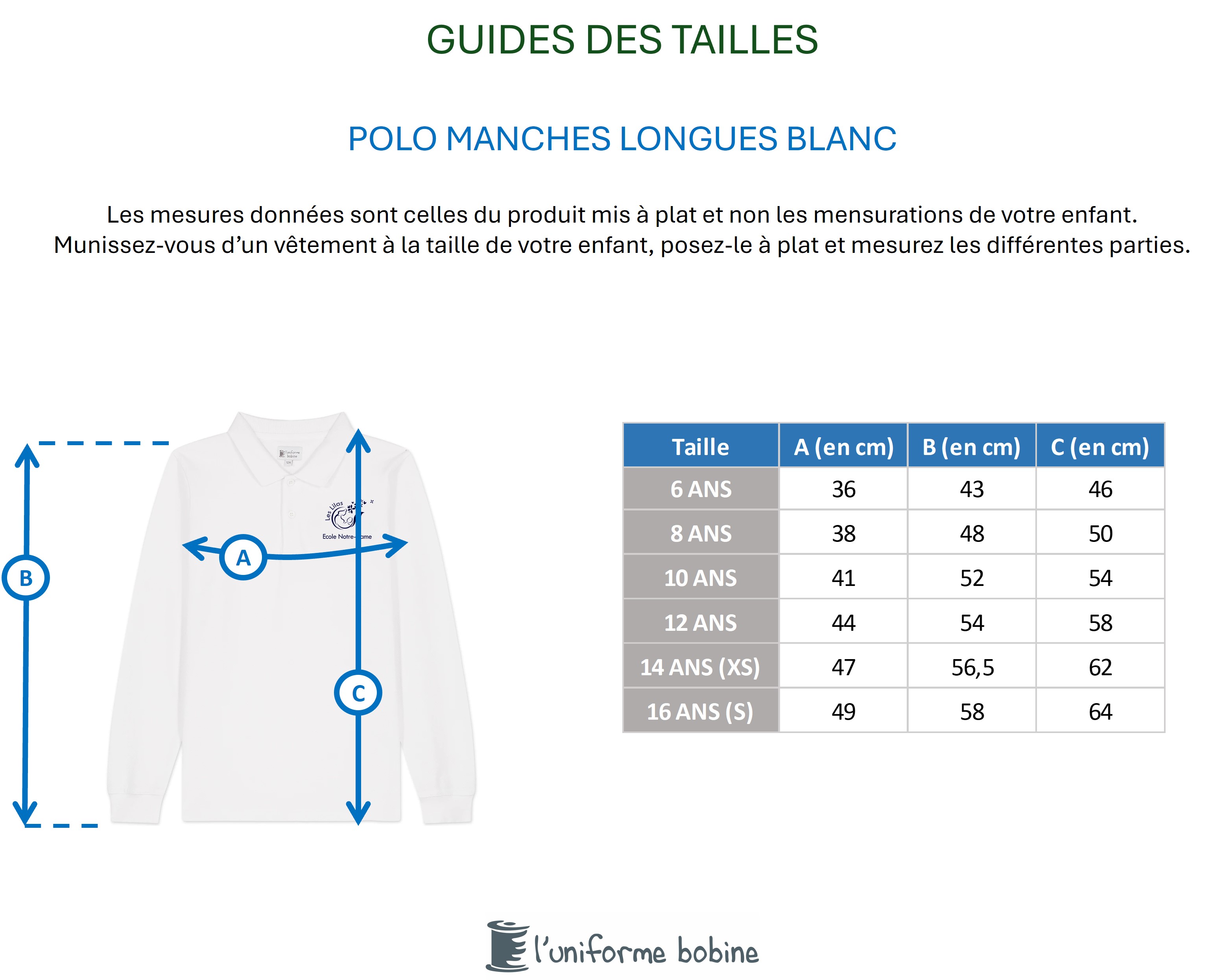 Guide des tailles