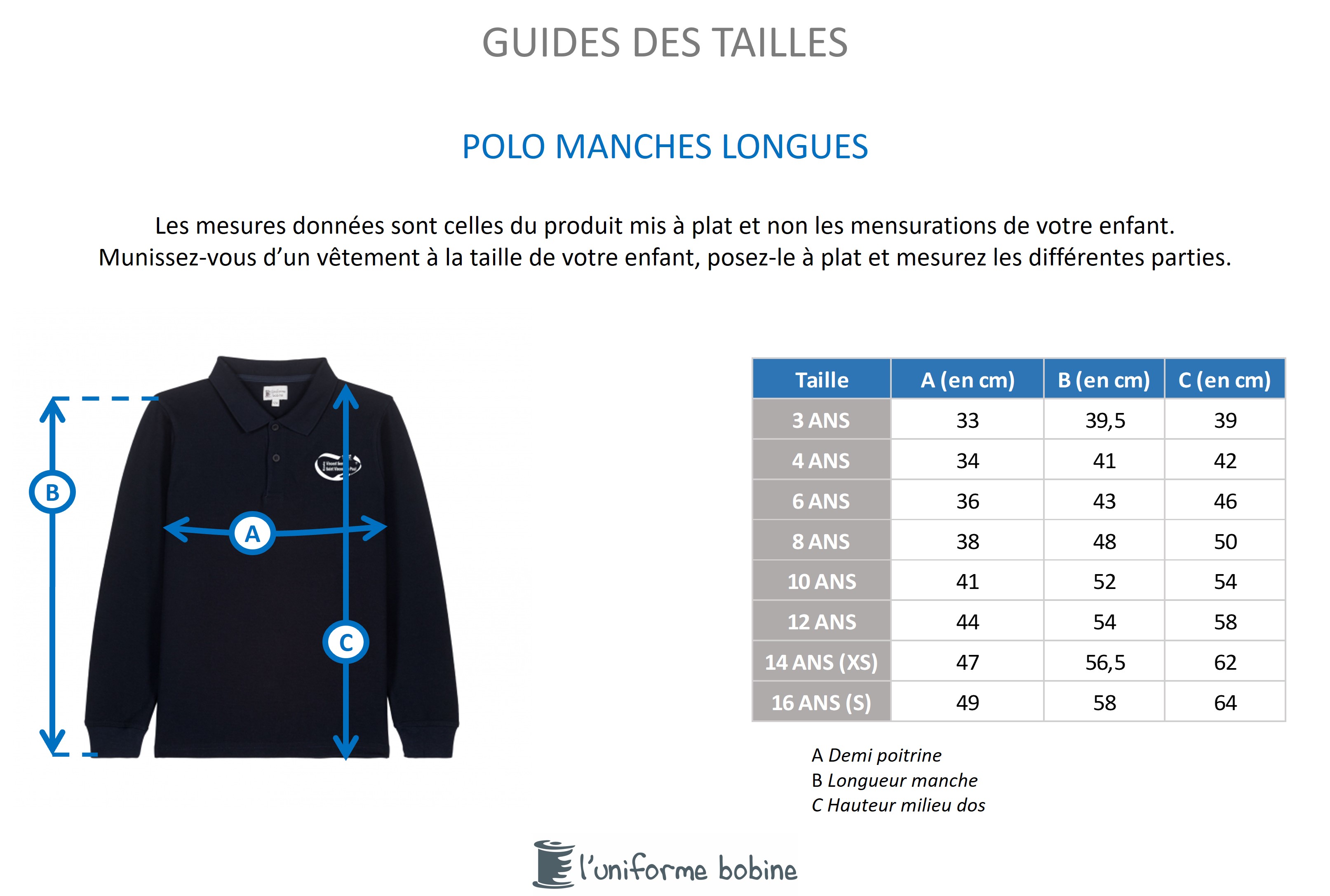 Guide des tailles