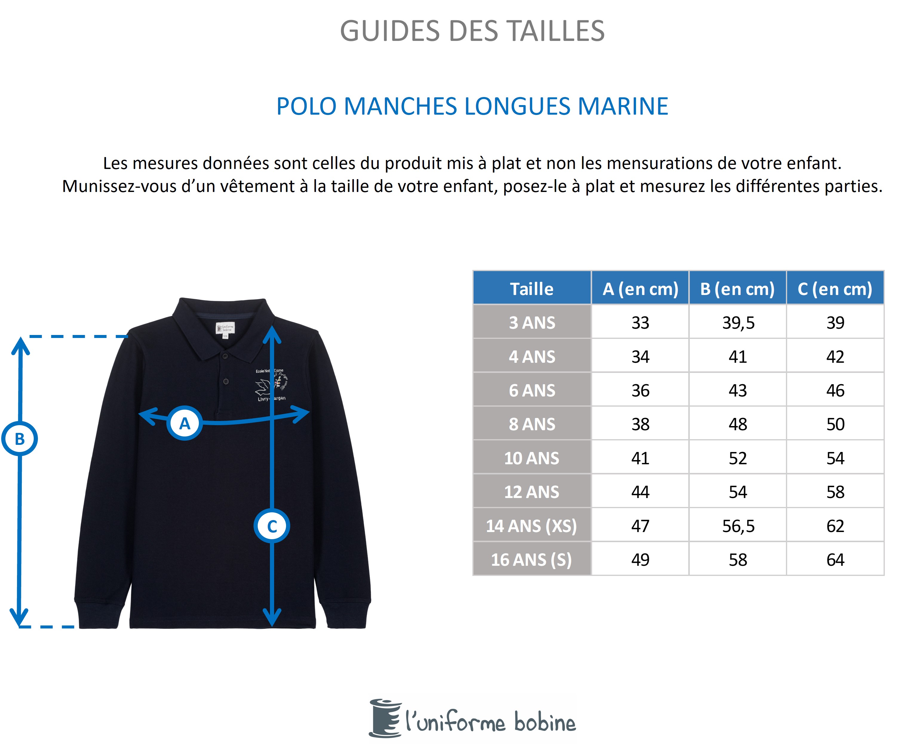 Guide des tailles
