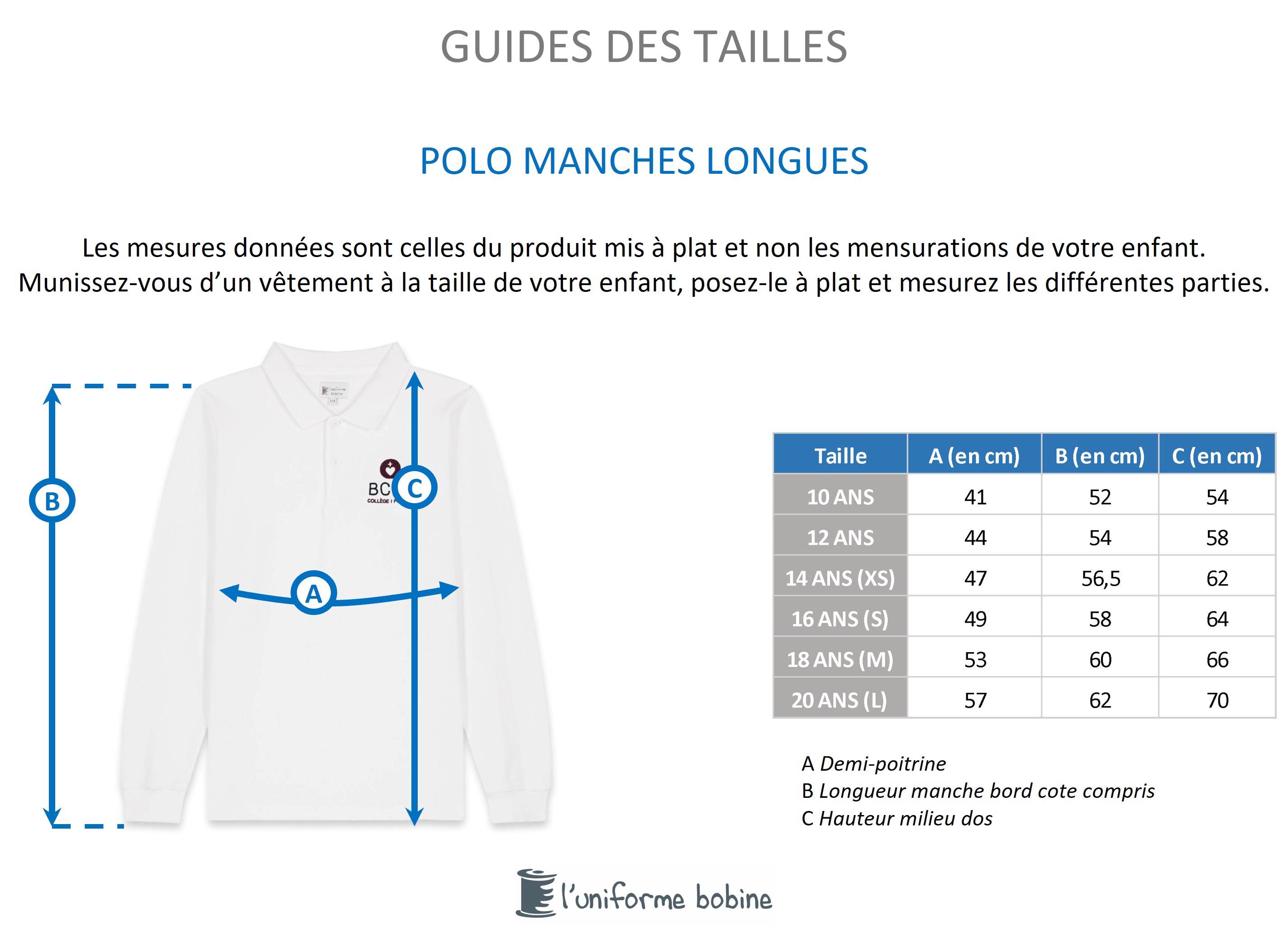 Guide des tailles
