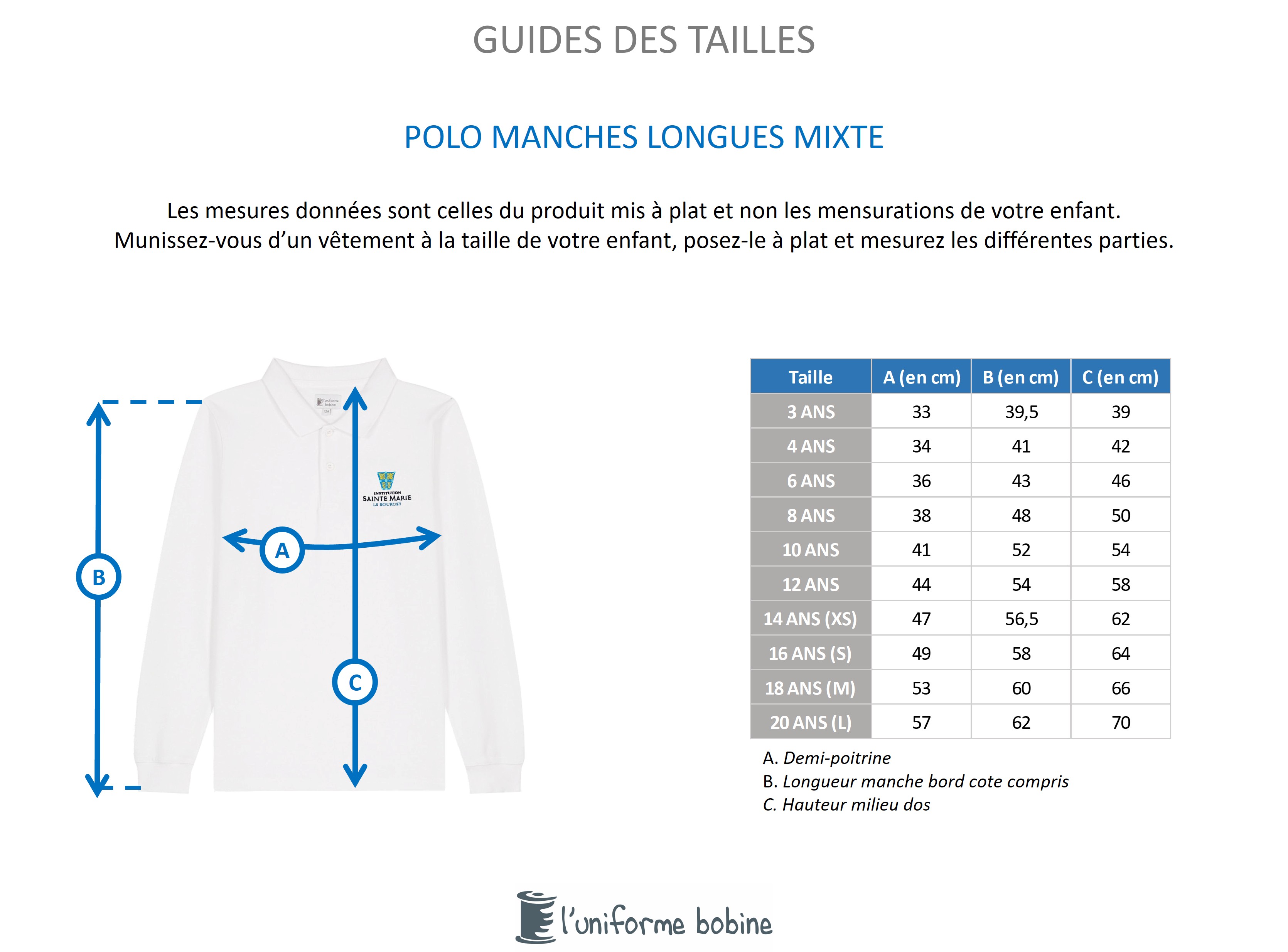 Guide des tailles