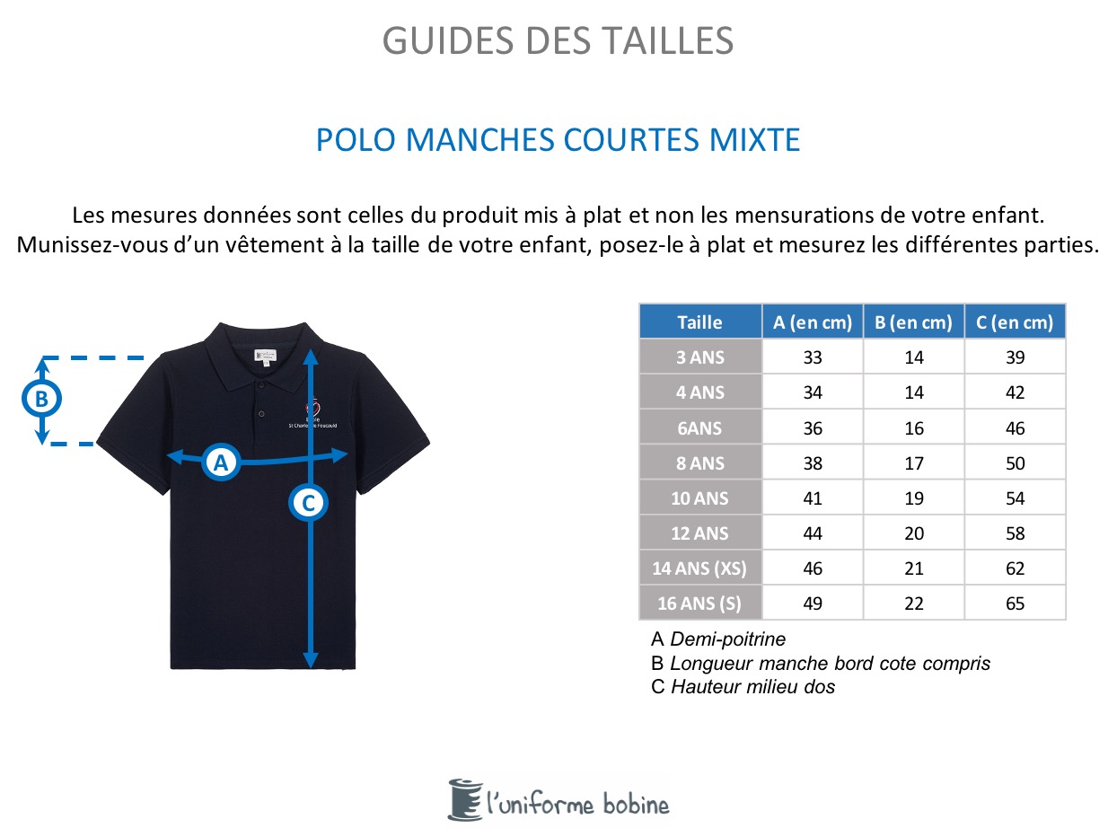 Guide des tailles