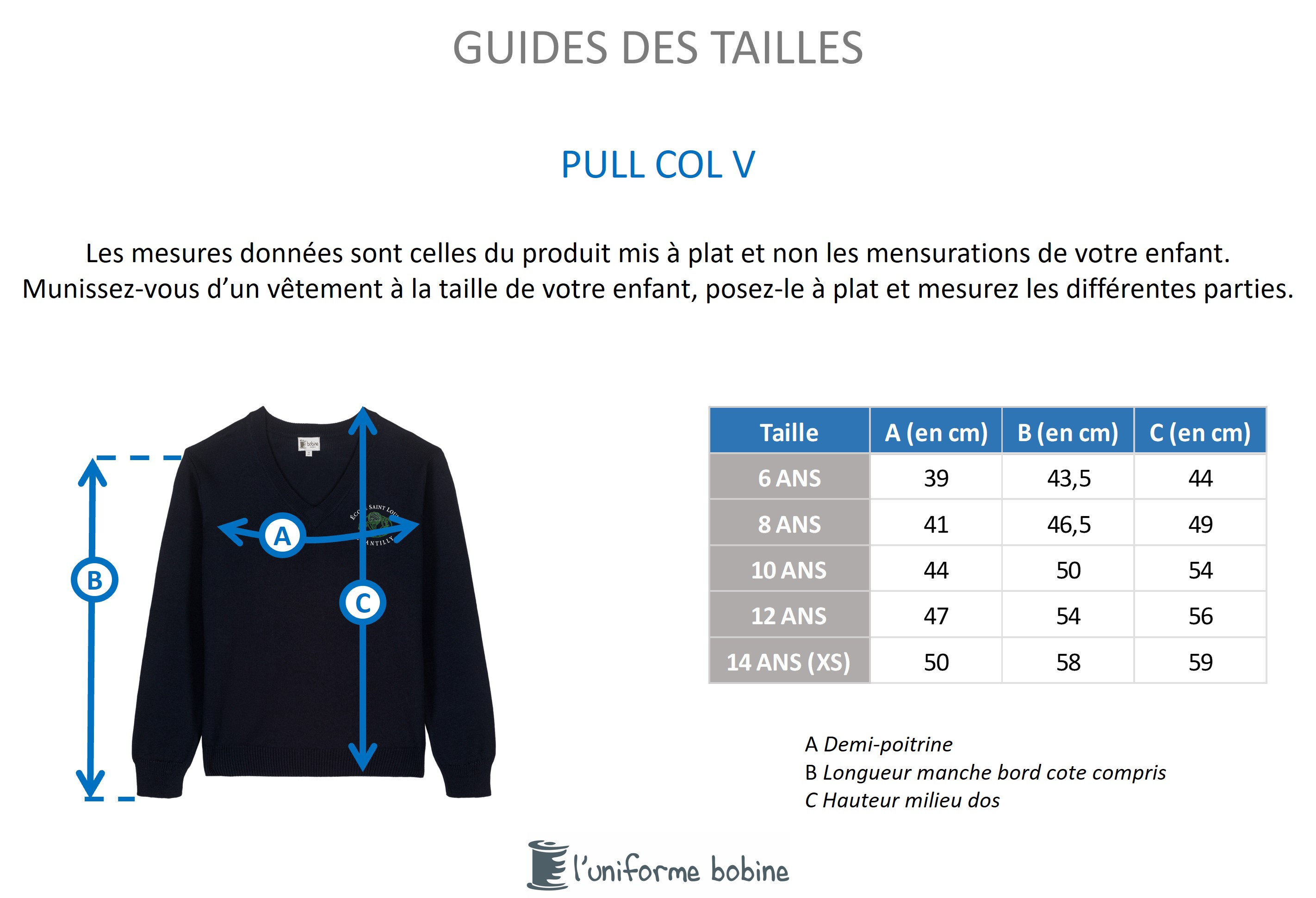 Guide des tailles
