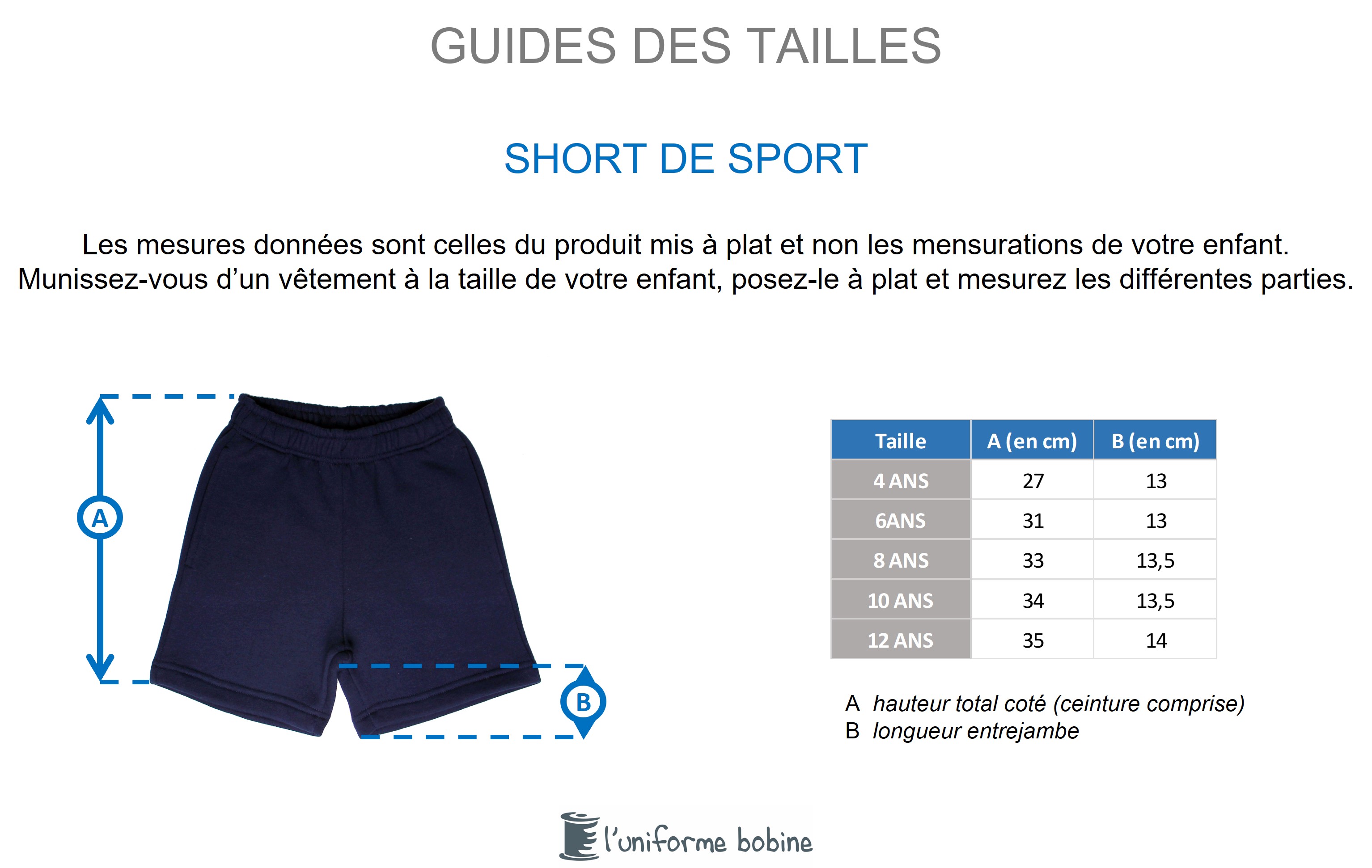 Guide des tailles