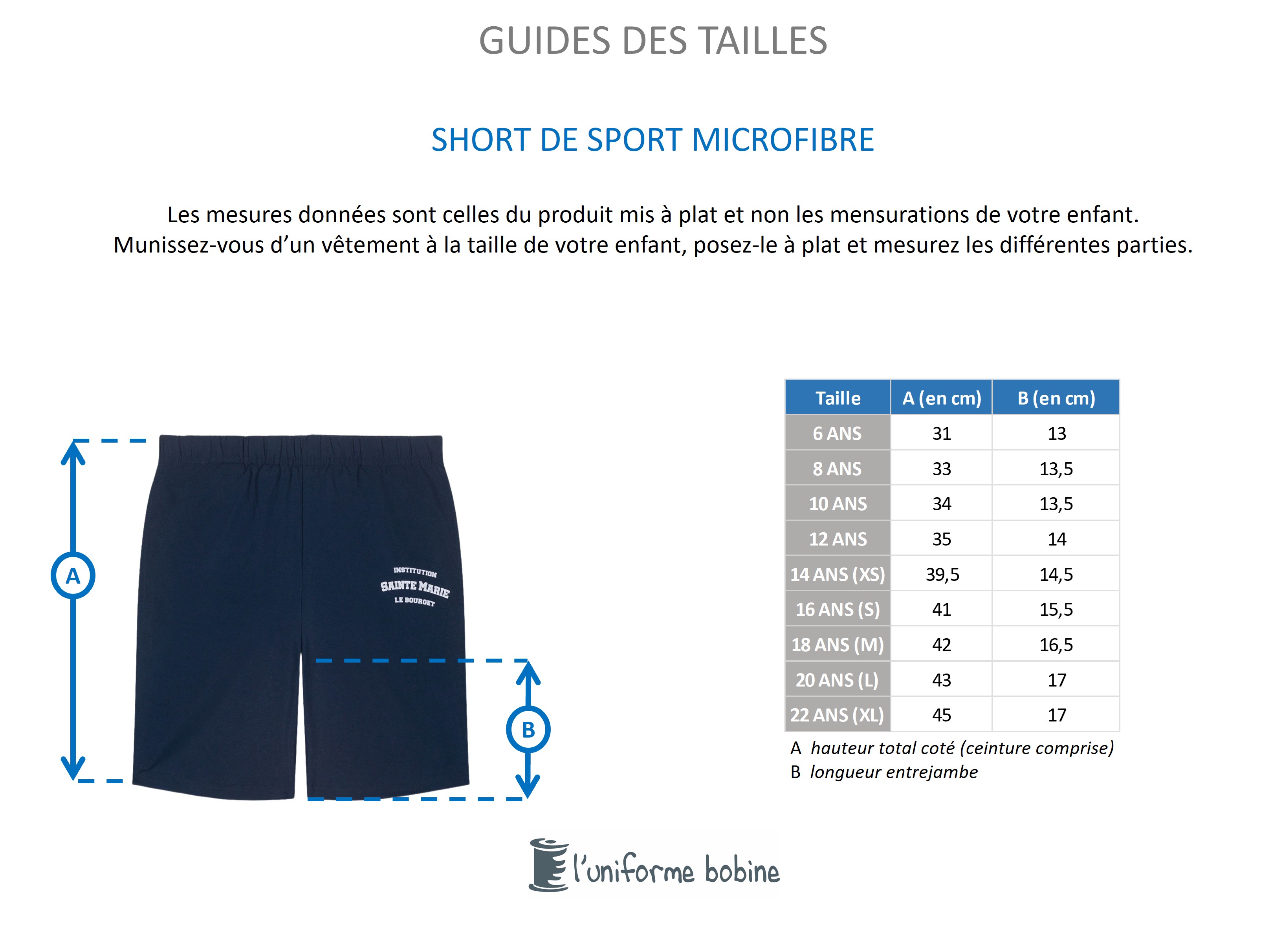 Guide des tailles