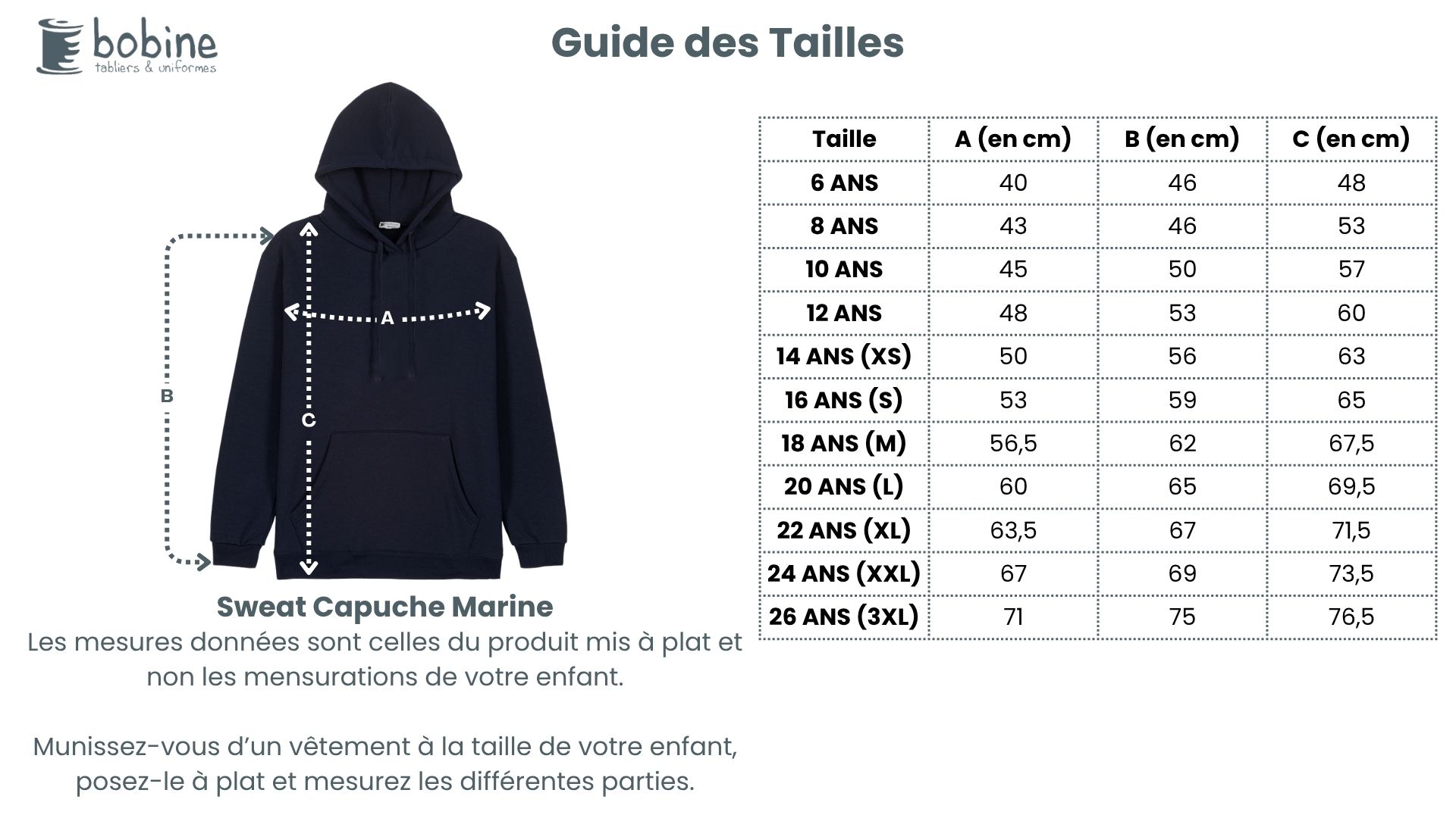 Guide des tailles