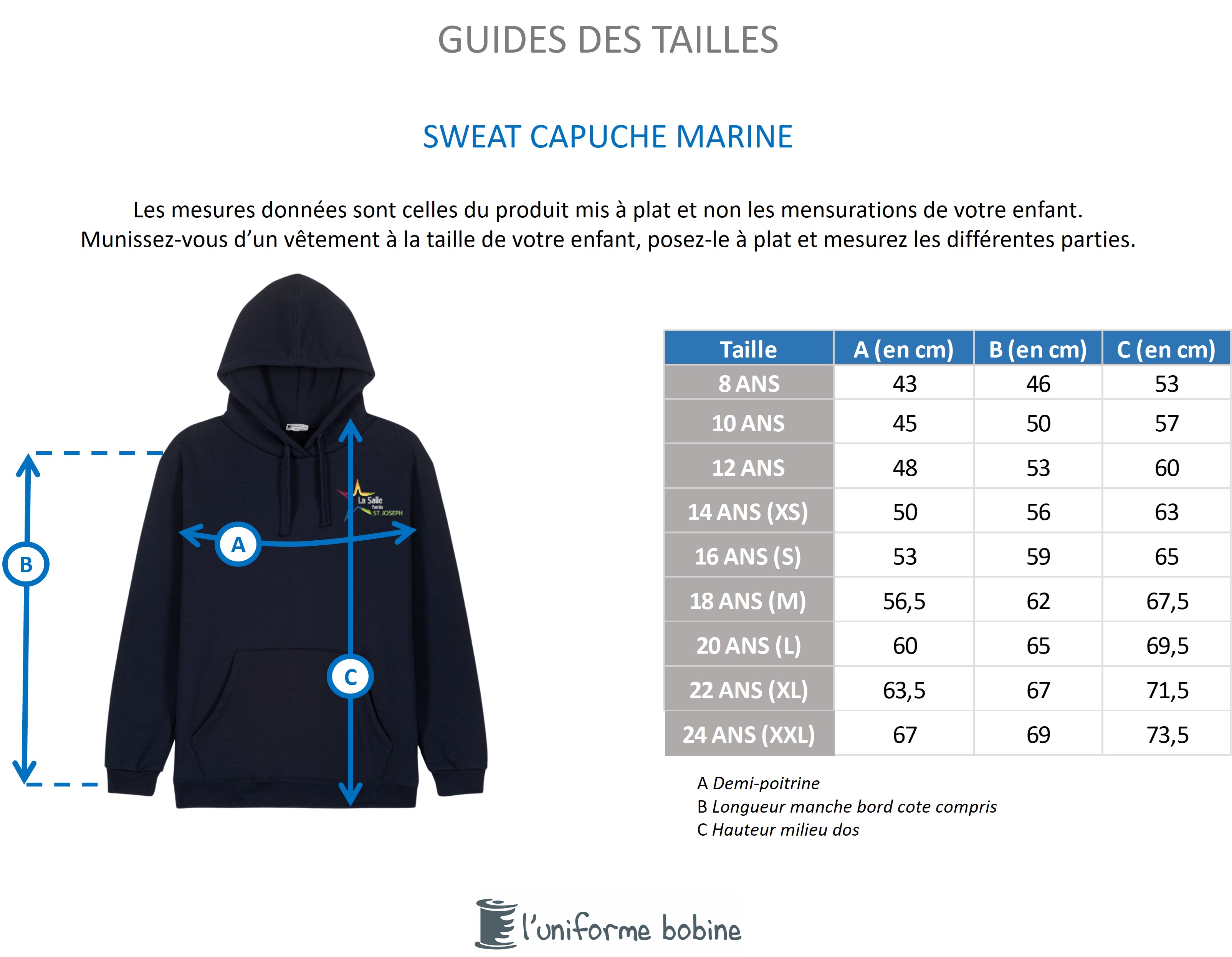 Guide des tailles