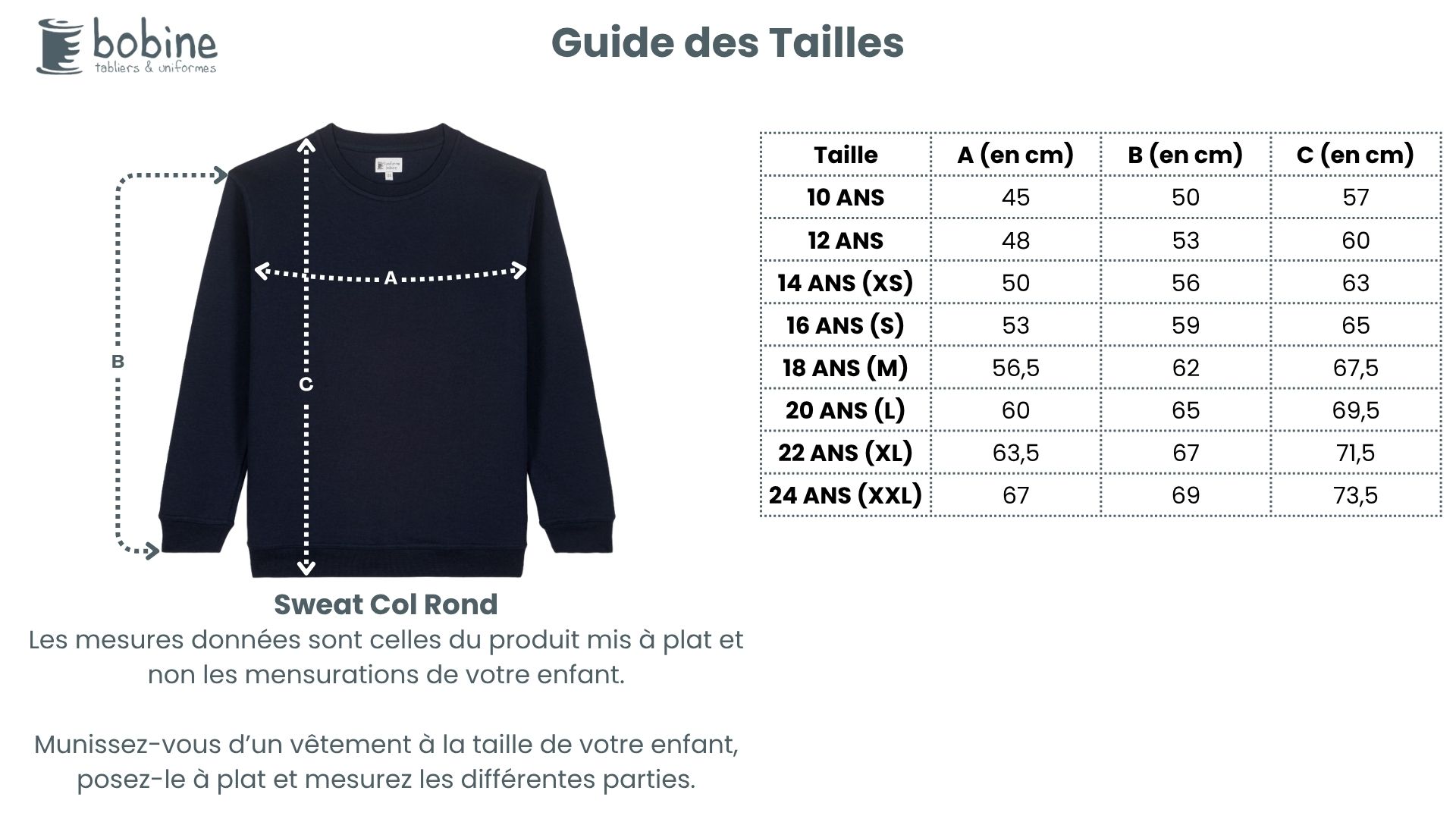 Guide des tailles