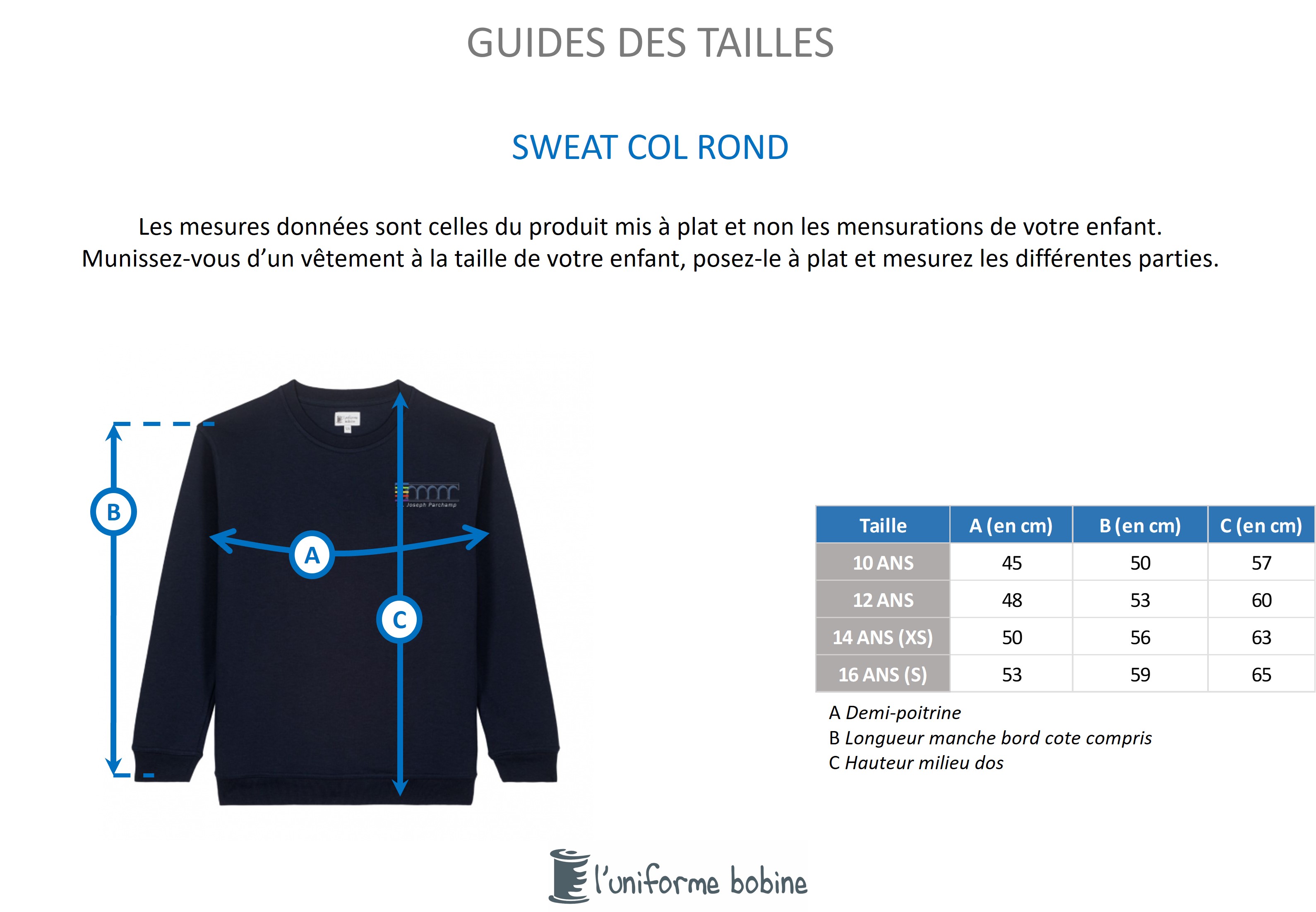 Guide des tailles