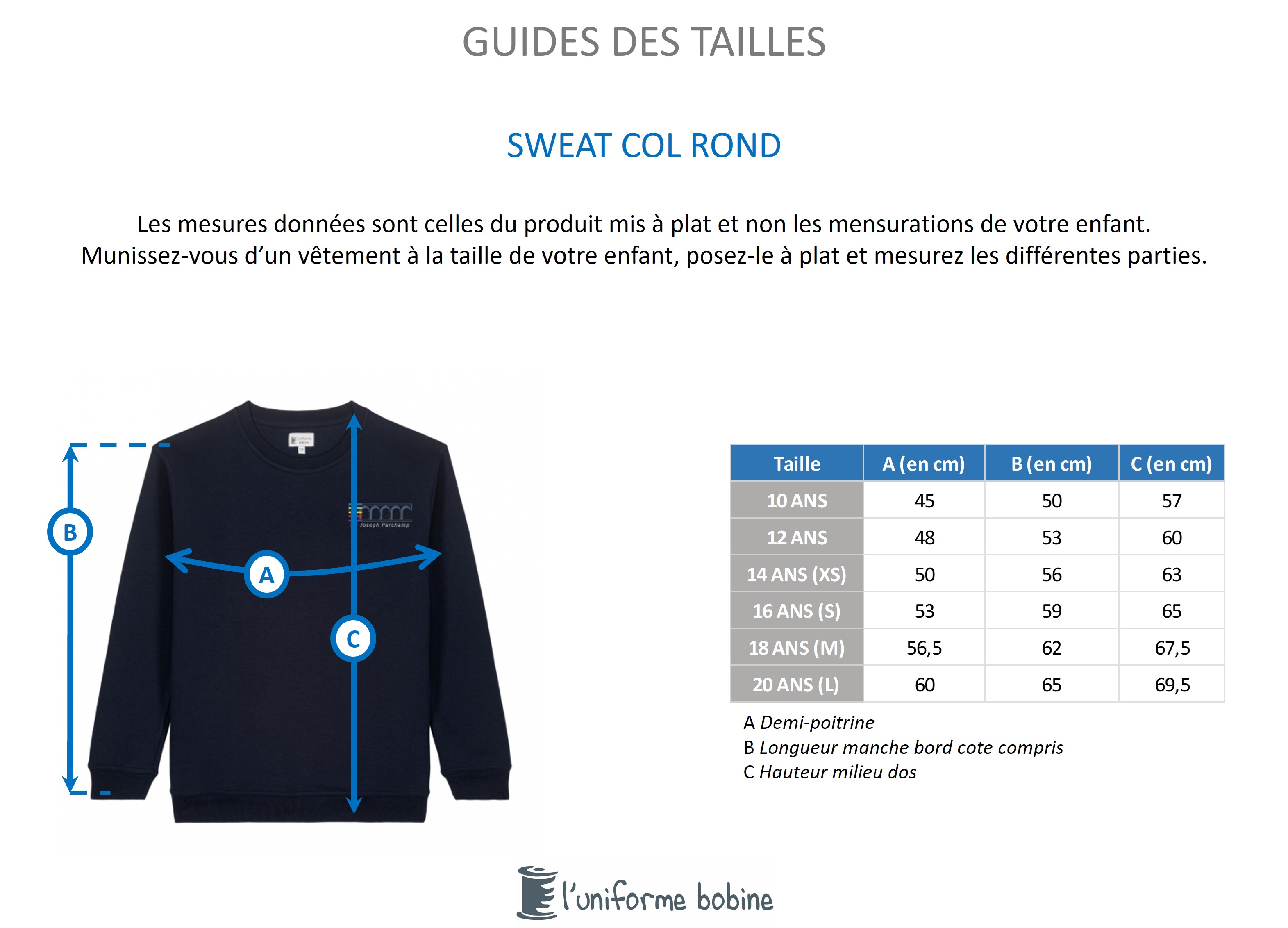 Guide des tailles