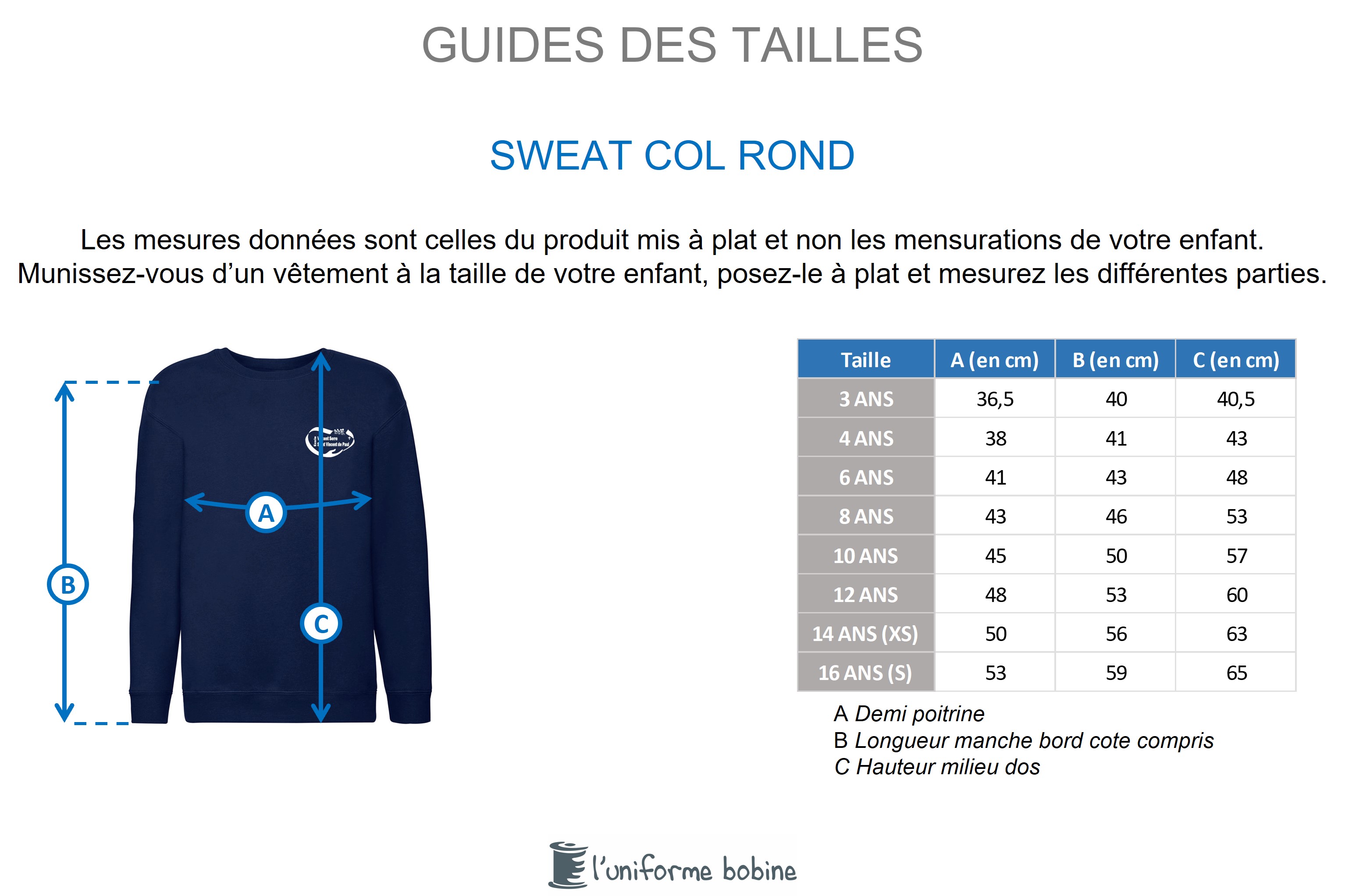 Guide des tailles