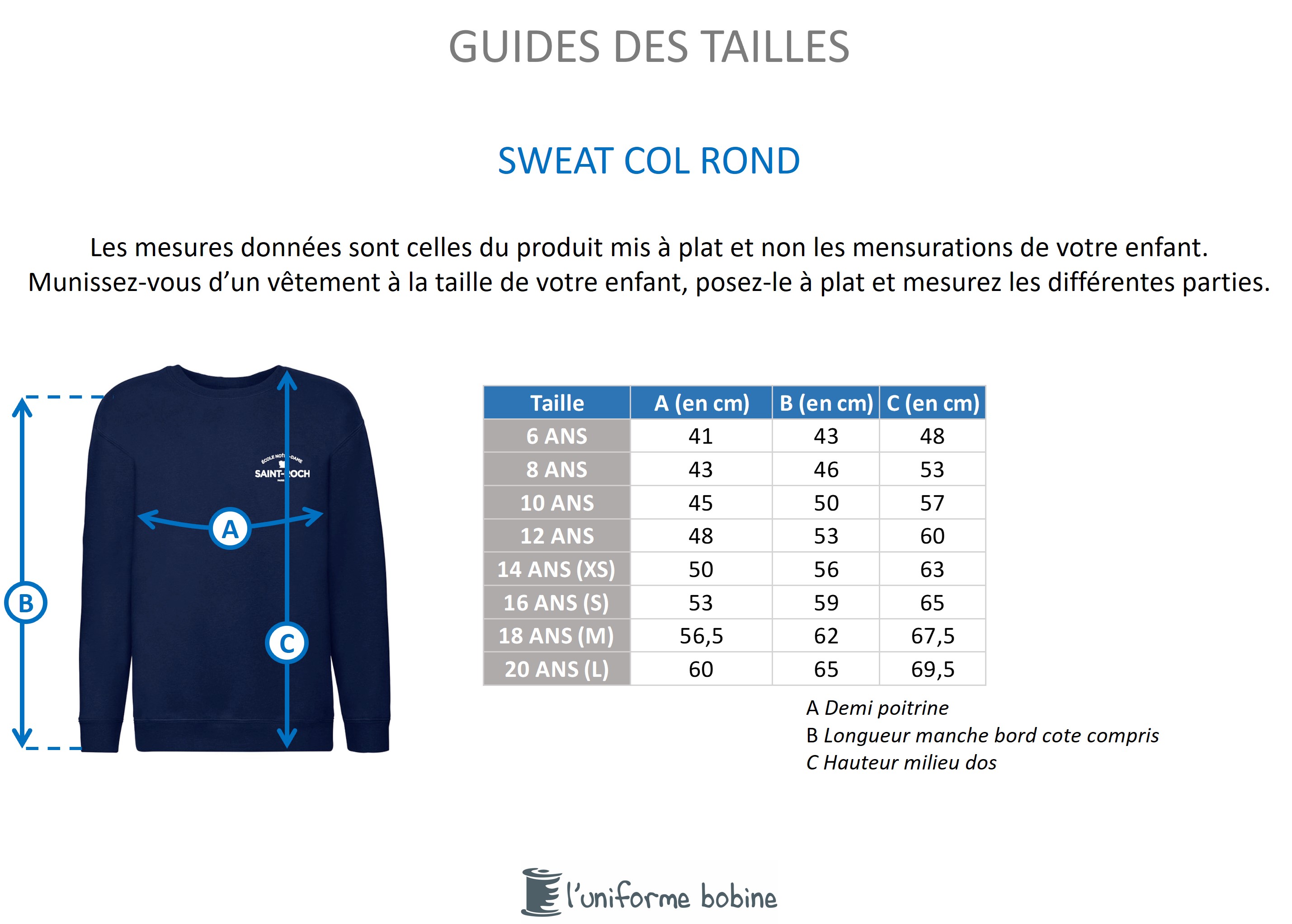 Guide des tailles