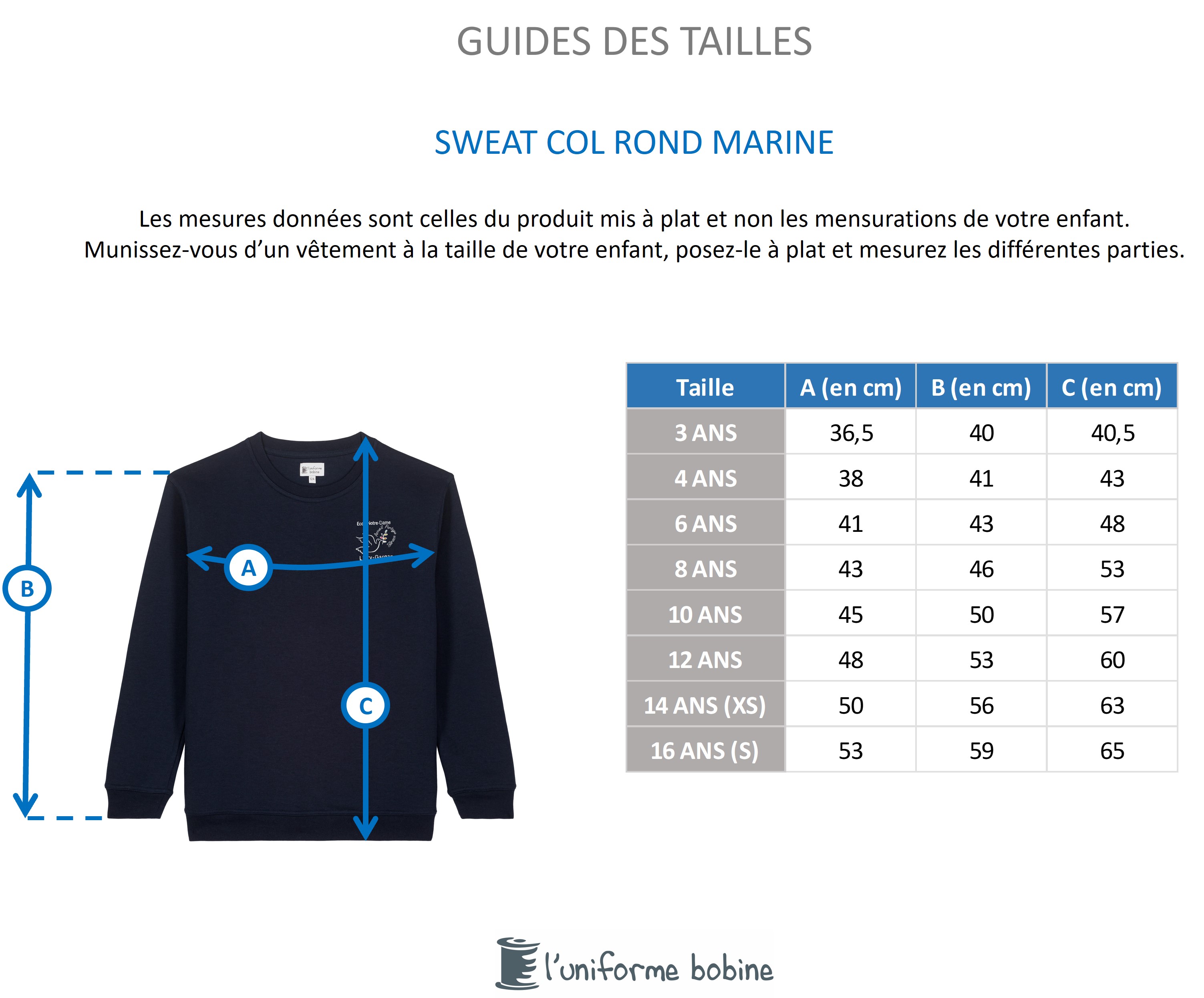 Guide des tailles