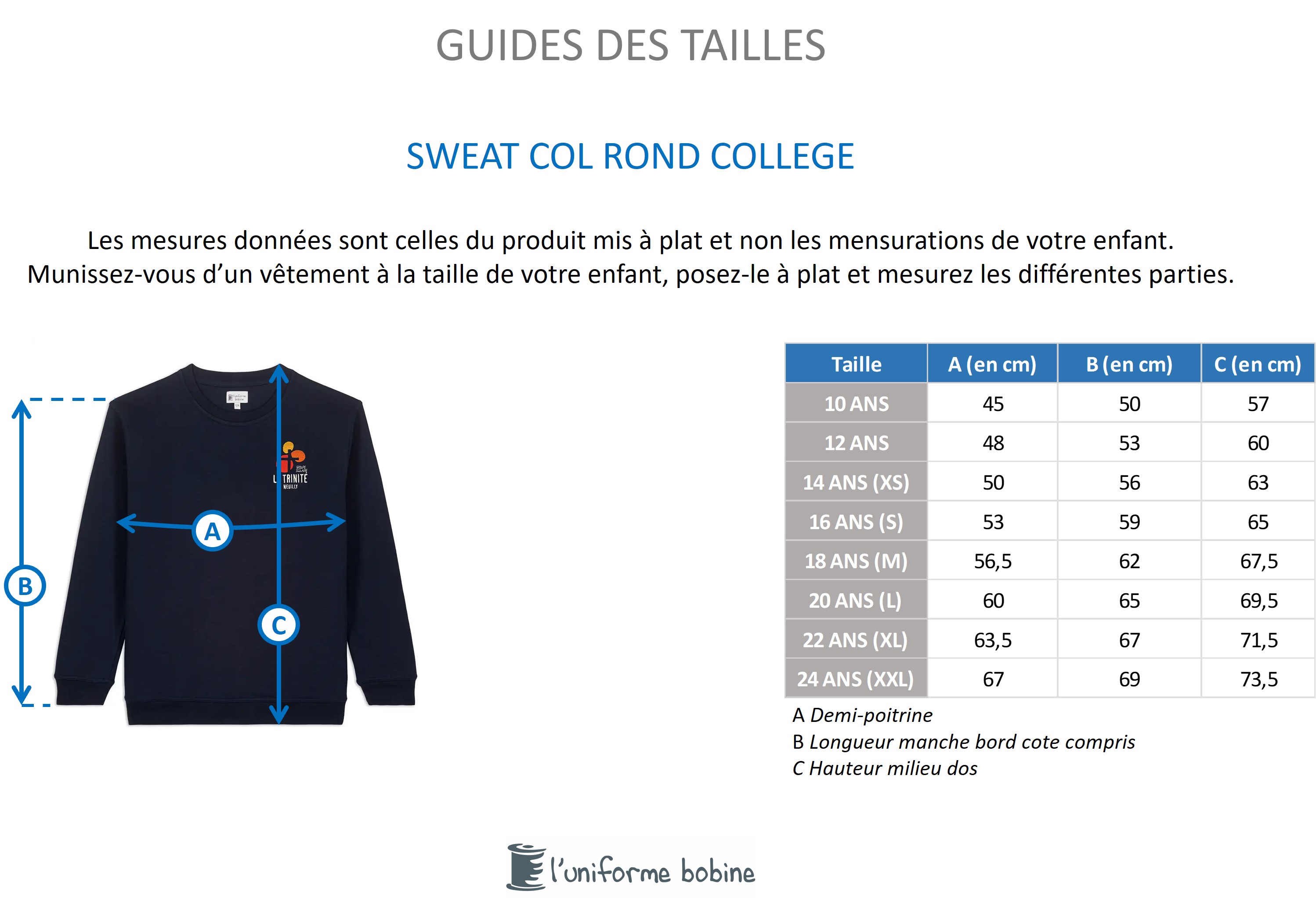 Guide des tailles