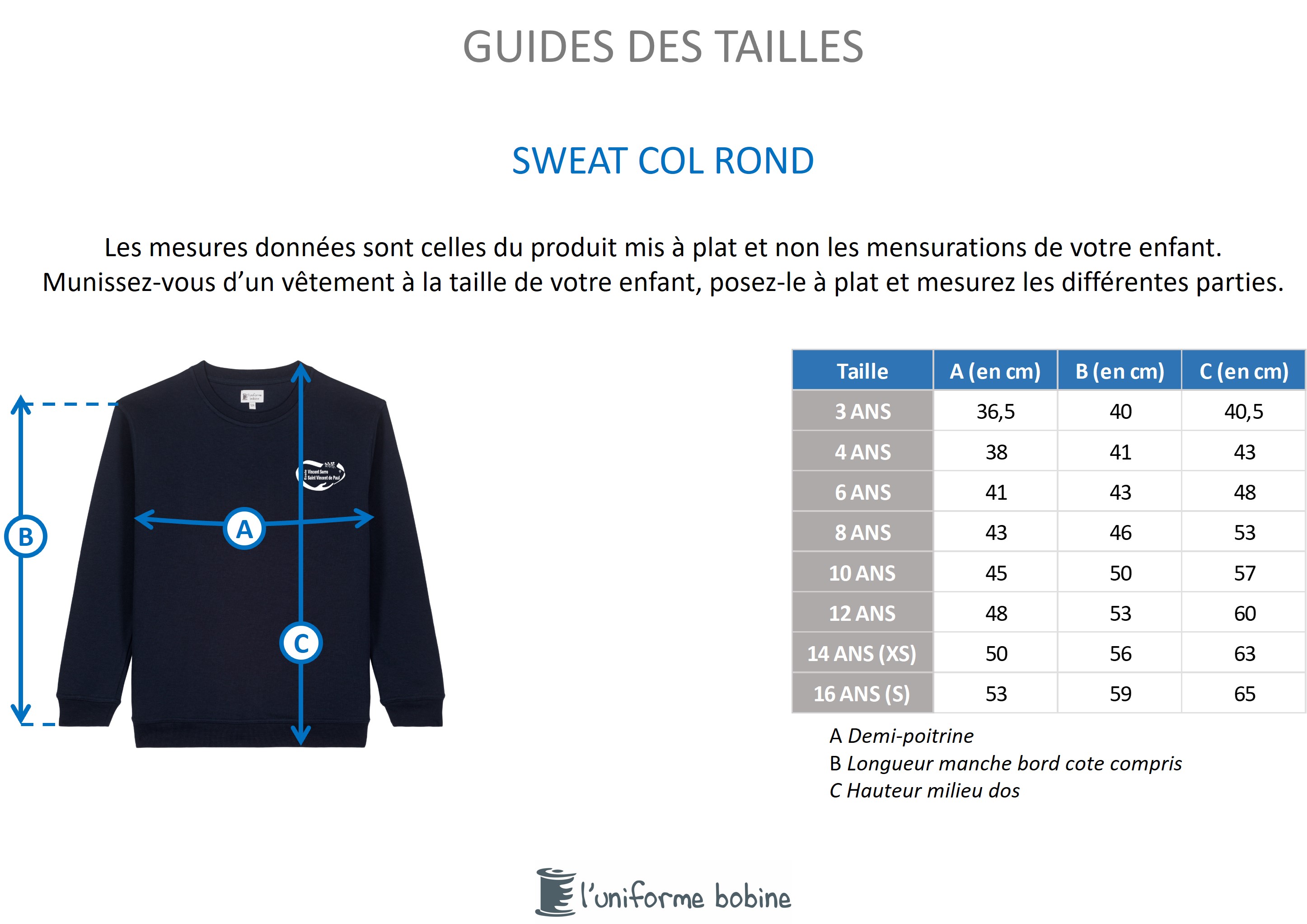 Guide des tailles