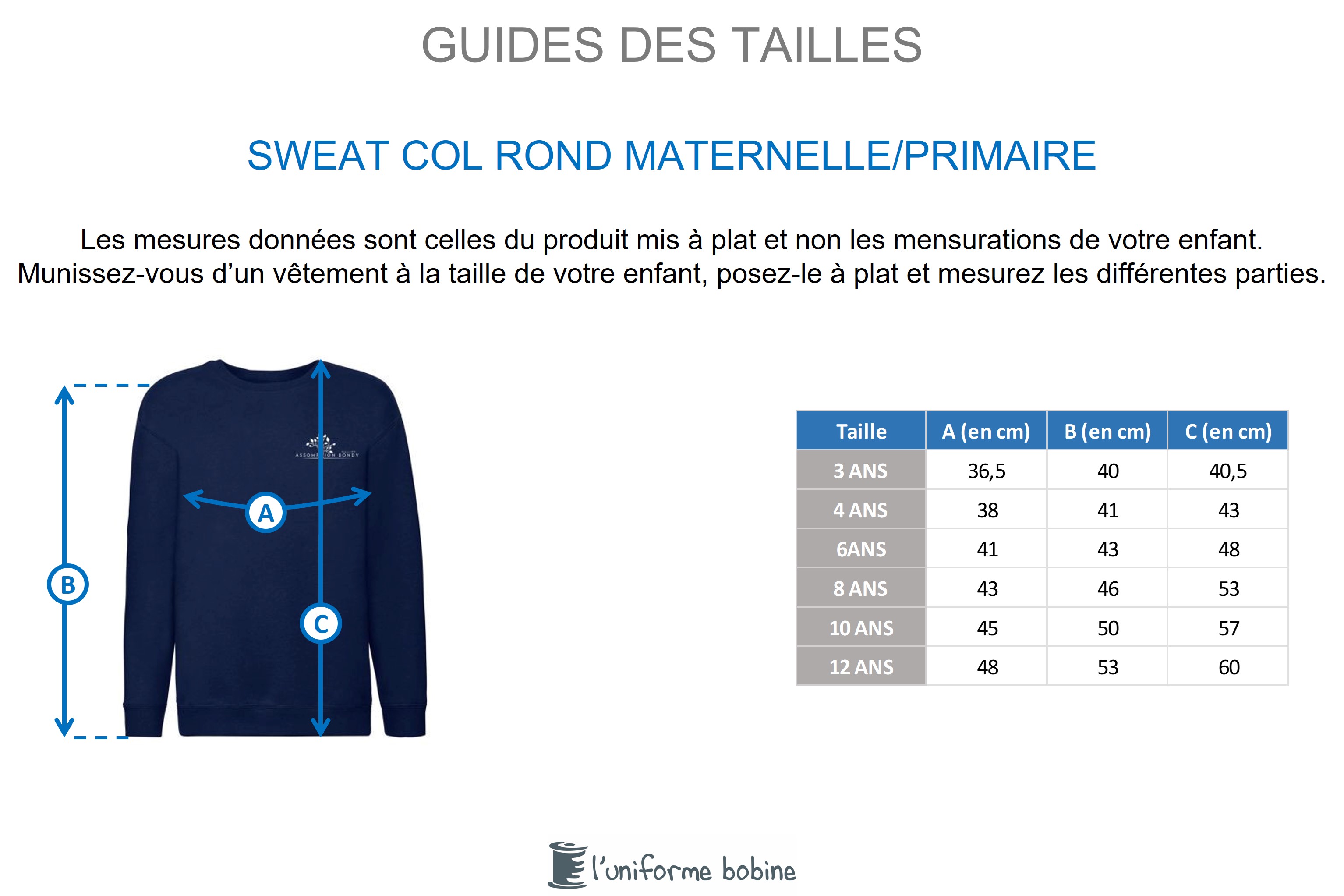 Guide des tailles