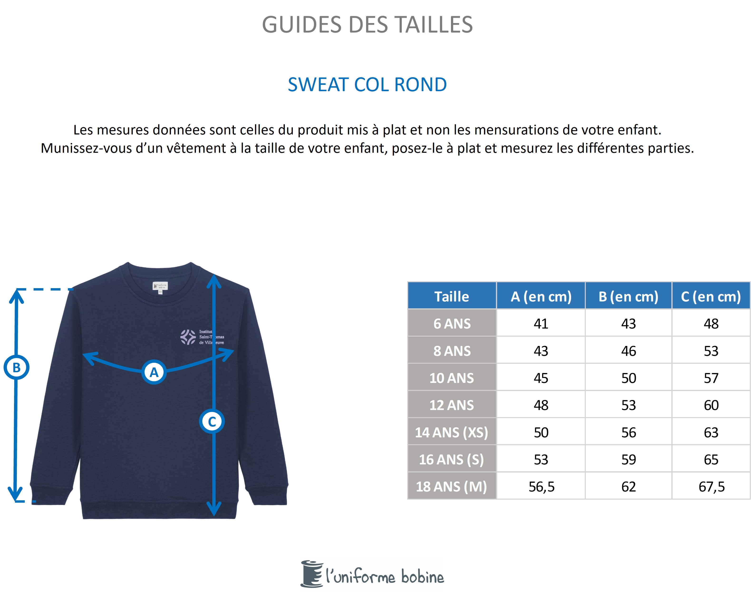 Guide des tailles